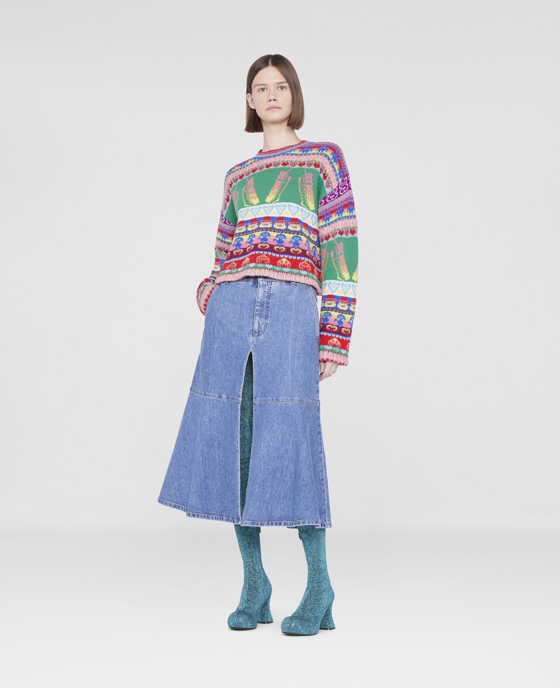 Keep In Touch' Cropped Sweater - 2