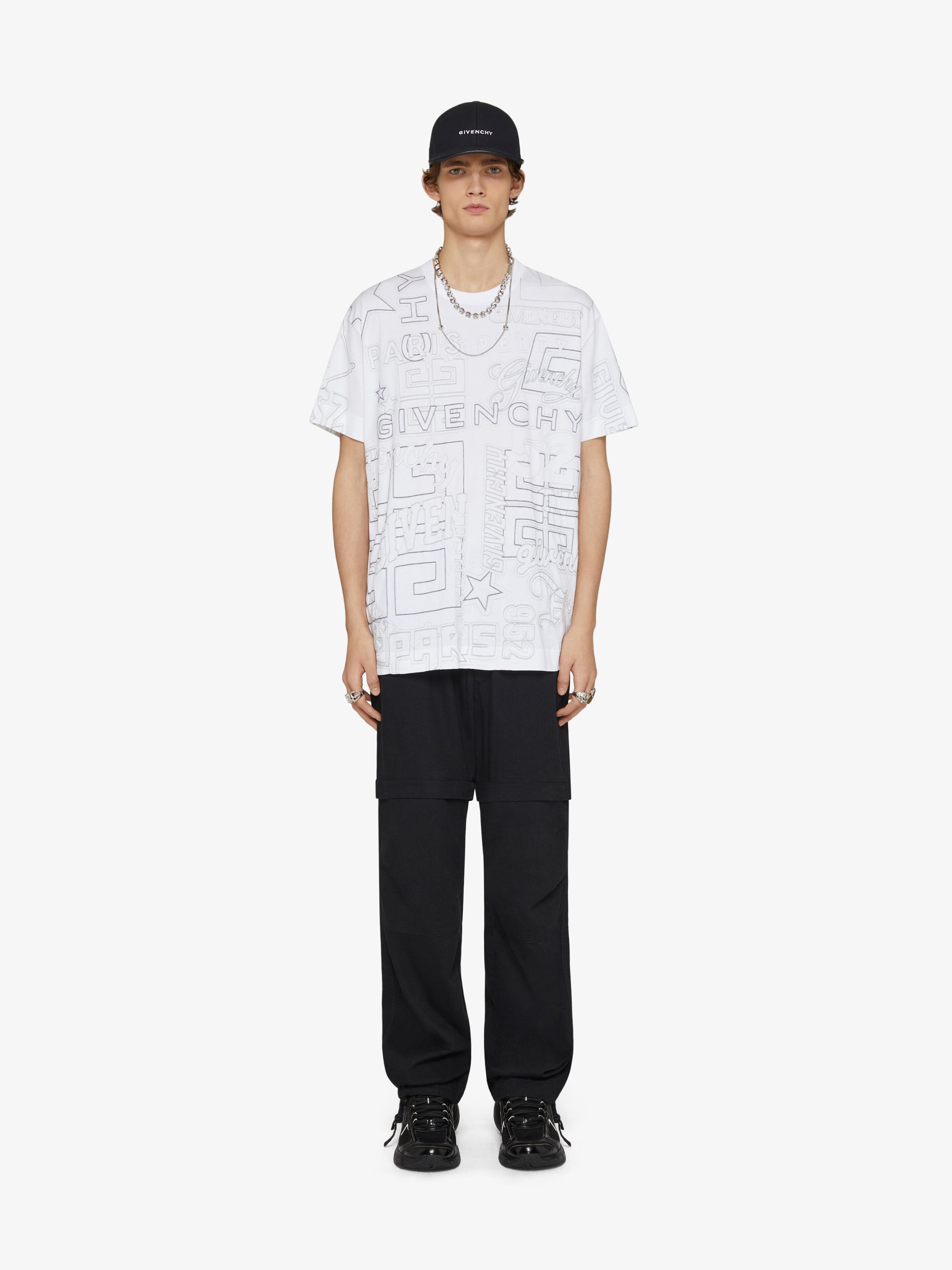 OVERSIZED T-SHIRT IN COTTON WITH GIVENCHY LOGO - 2