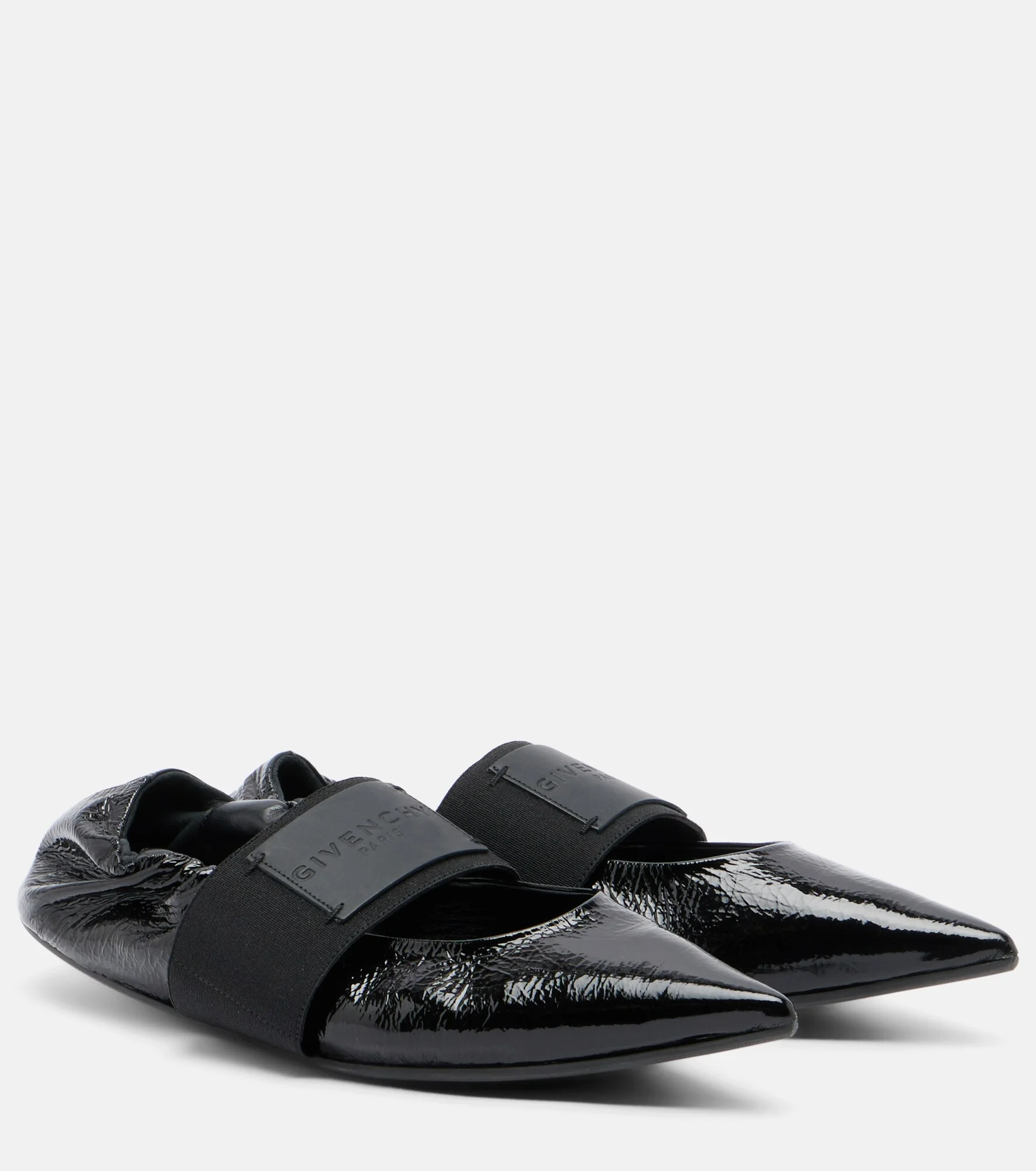 Crush leather ballet flats - 1