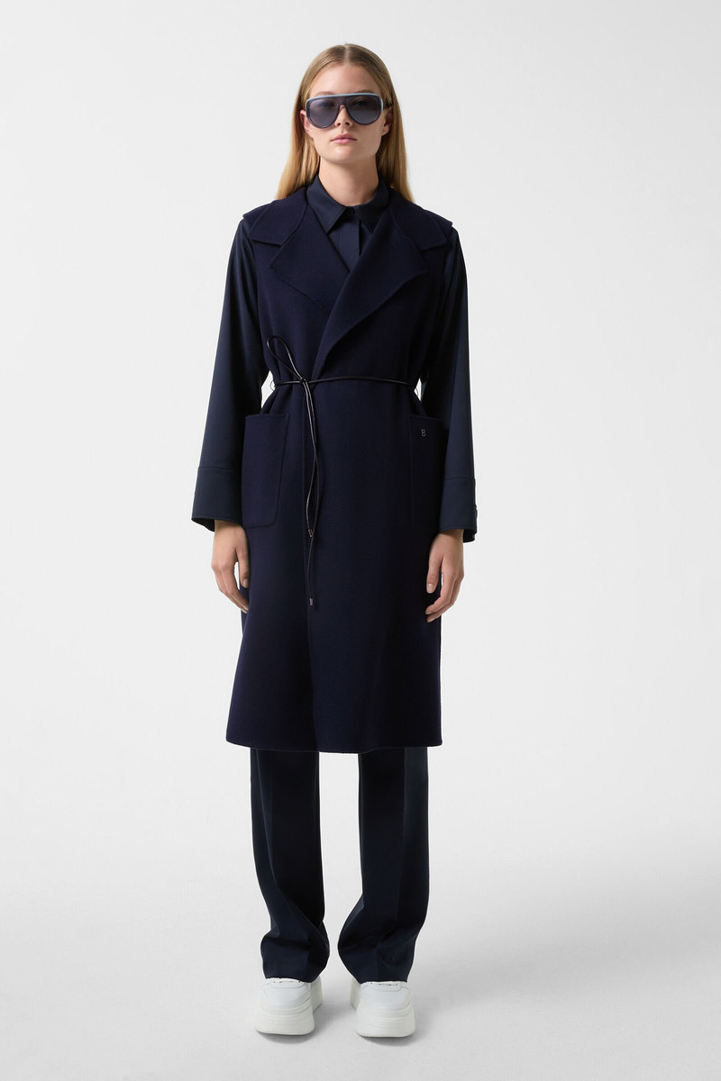 BOGNER Double-face wool vest Megan in Navy blue outlook