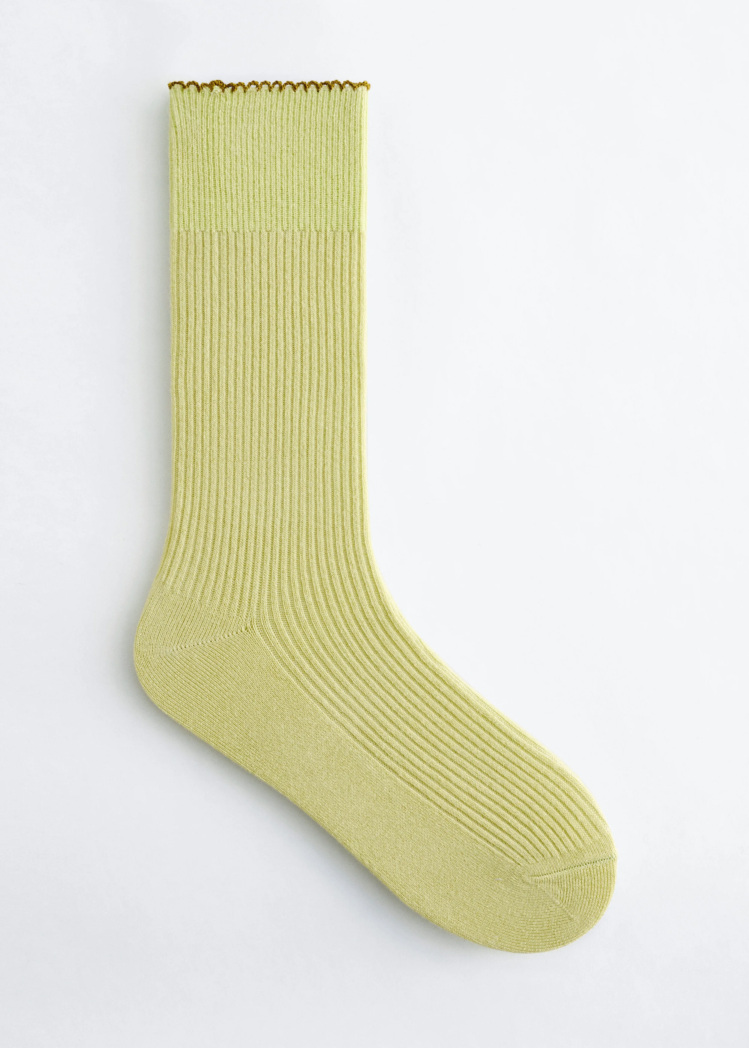 Rib-Knit Socks - 1