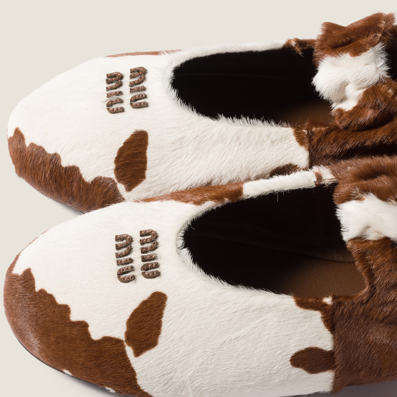 Ruches printed leather ballerinas 4