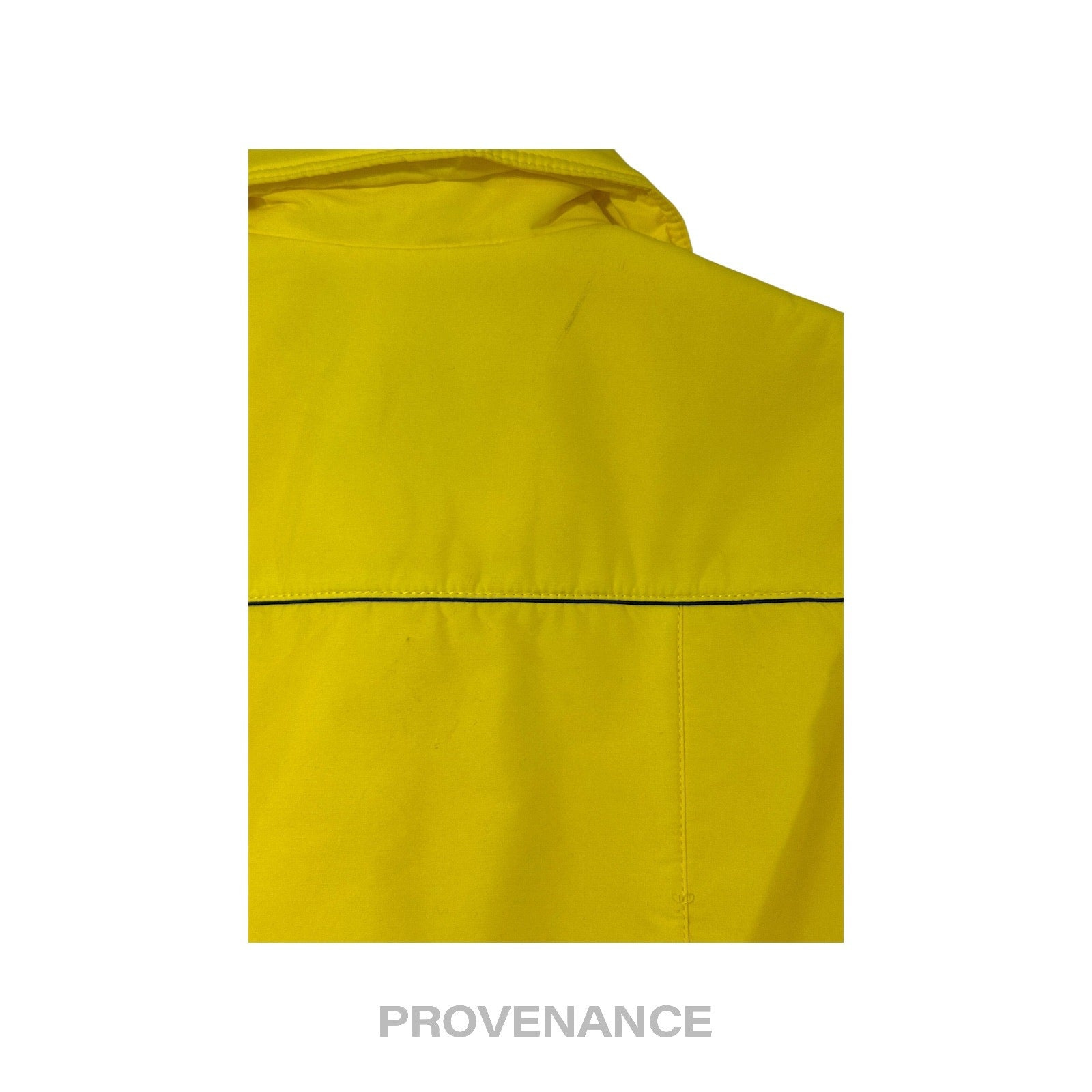 Moncler Logo Light Ski Jacket Coat - Yellow L Hood - 12
