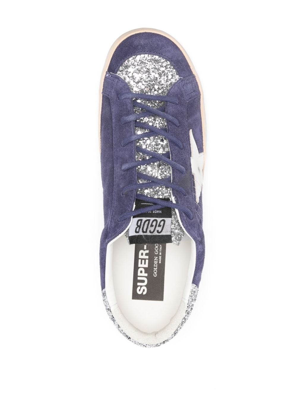 Superstar glitter-panel sneakers - 6