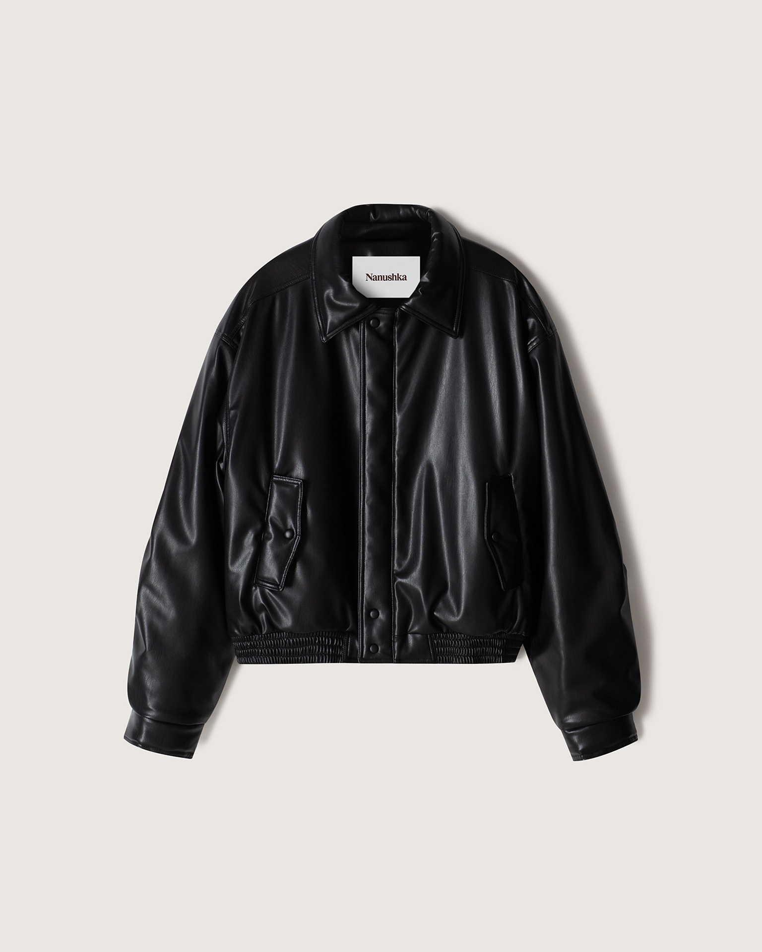 ANDS - Vegan leather bomber jacket - Black - 1