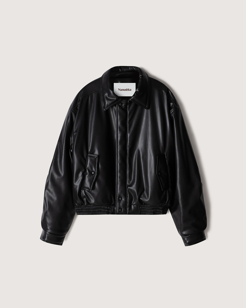 ANDS - Vegan leather bomber jacket - Black 1