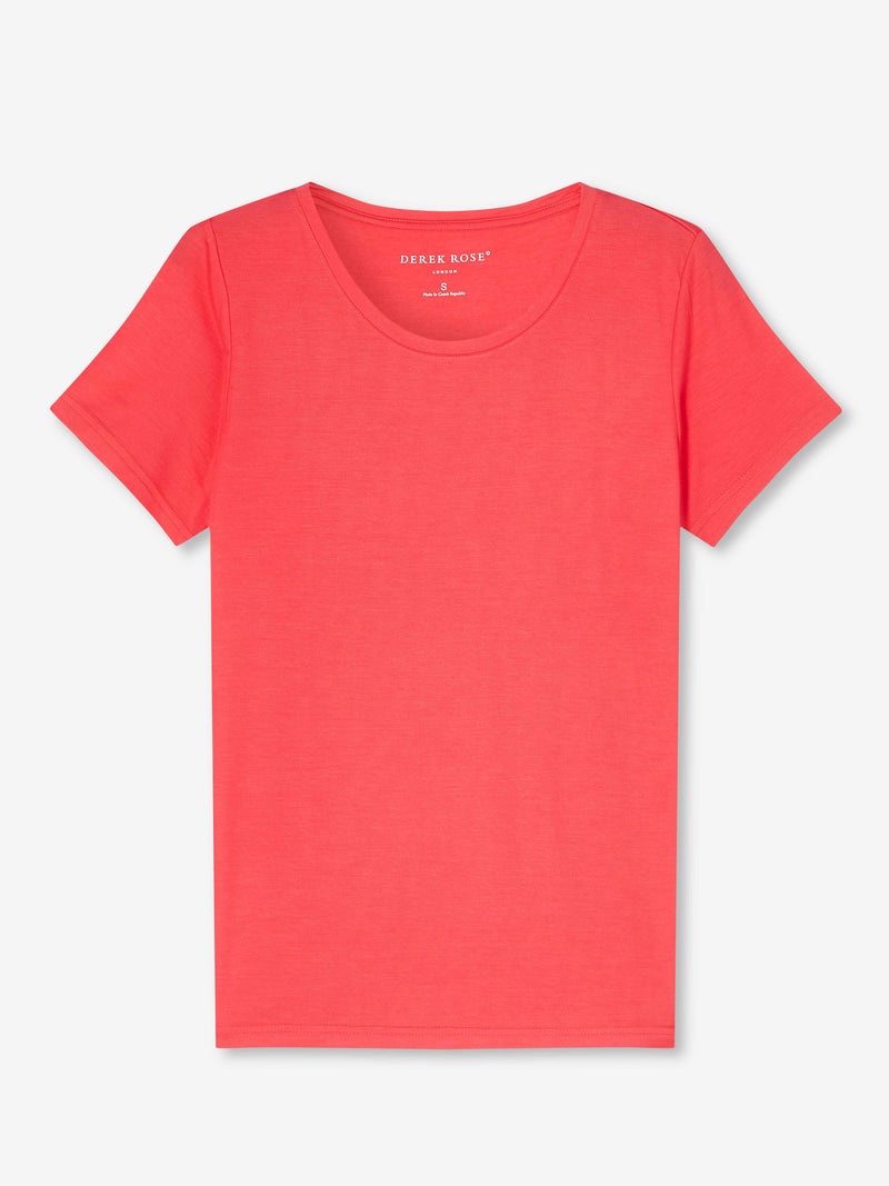 Women's T-Shirt Lara Micro Modal Stretch Watermelon Pink - 1
