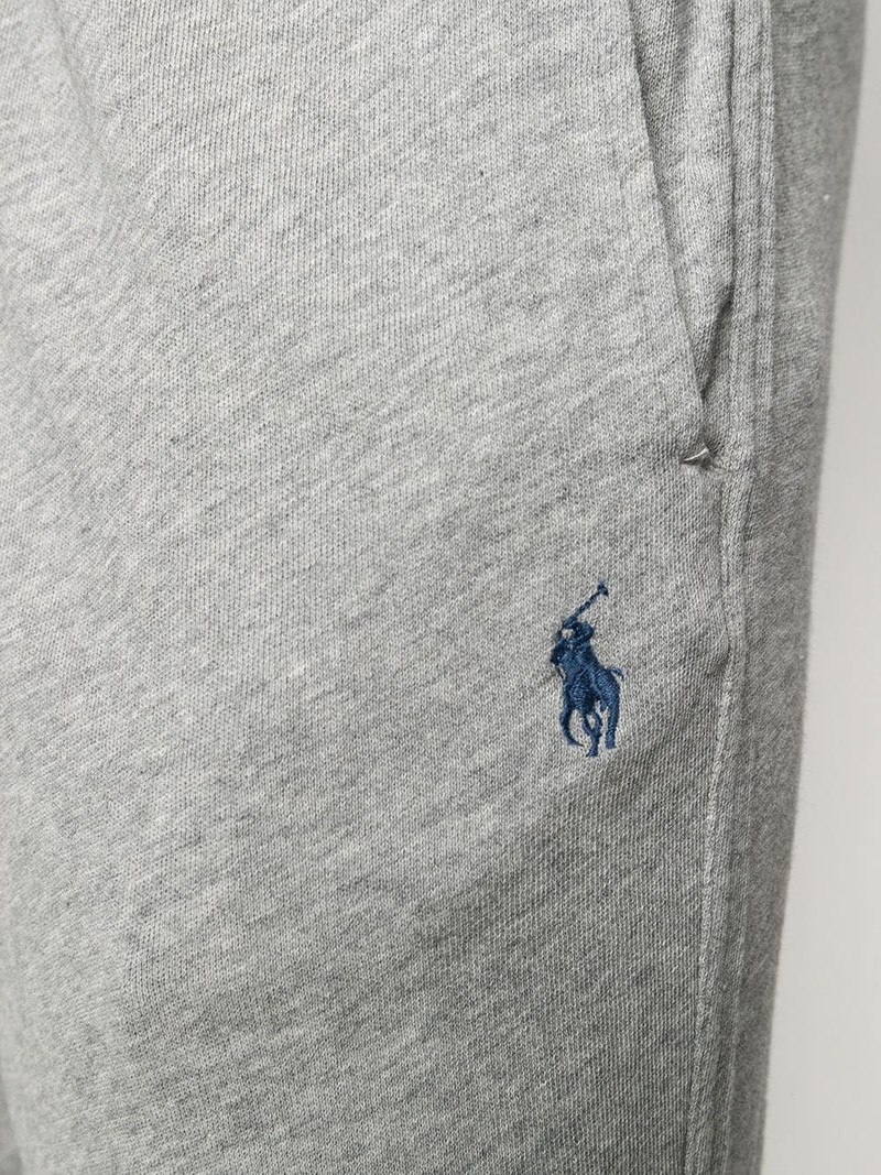 logo embroidered track shorts 5