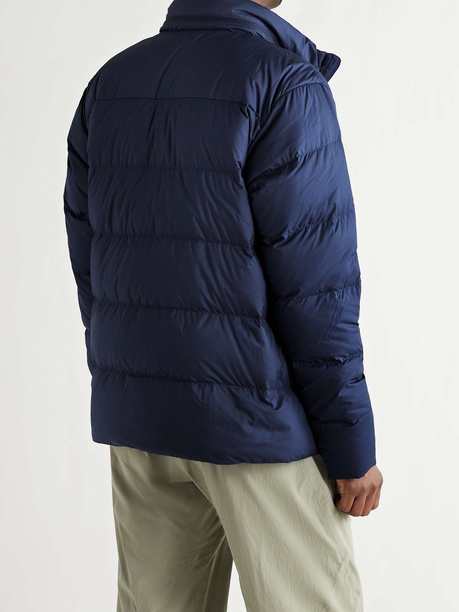 Silent Logo-Appliquéd Recycled Shell Down Jacket - 3