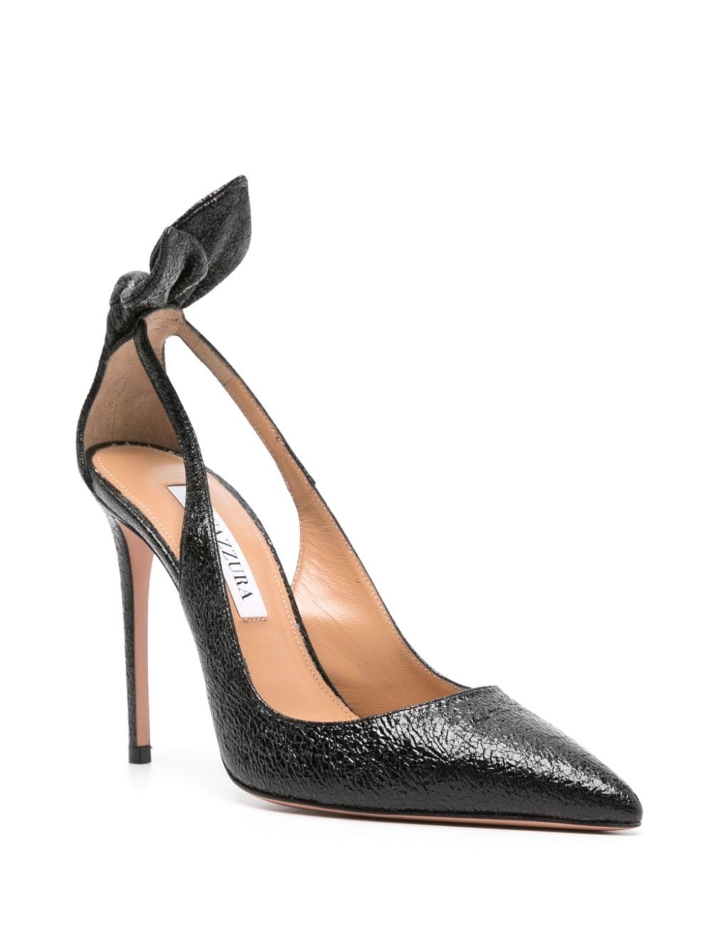 Bow Tie 105mm leather pumps - 2