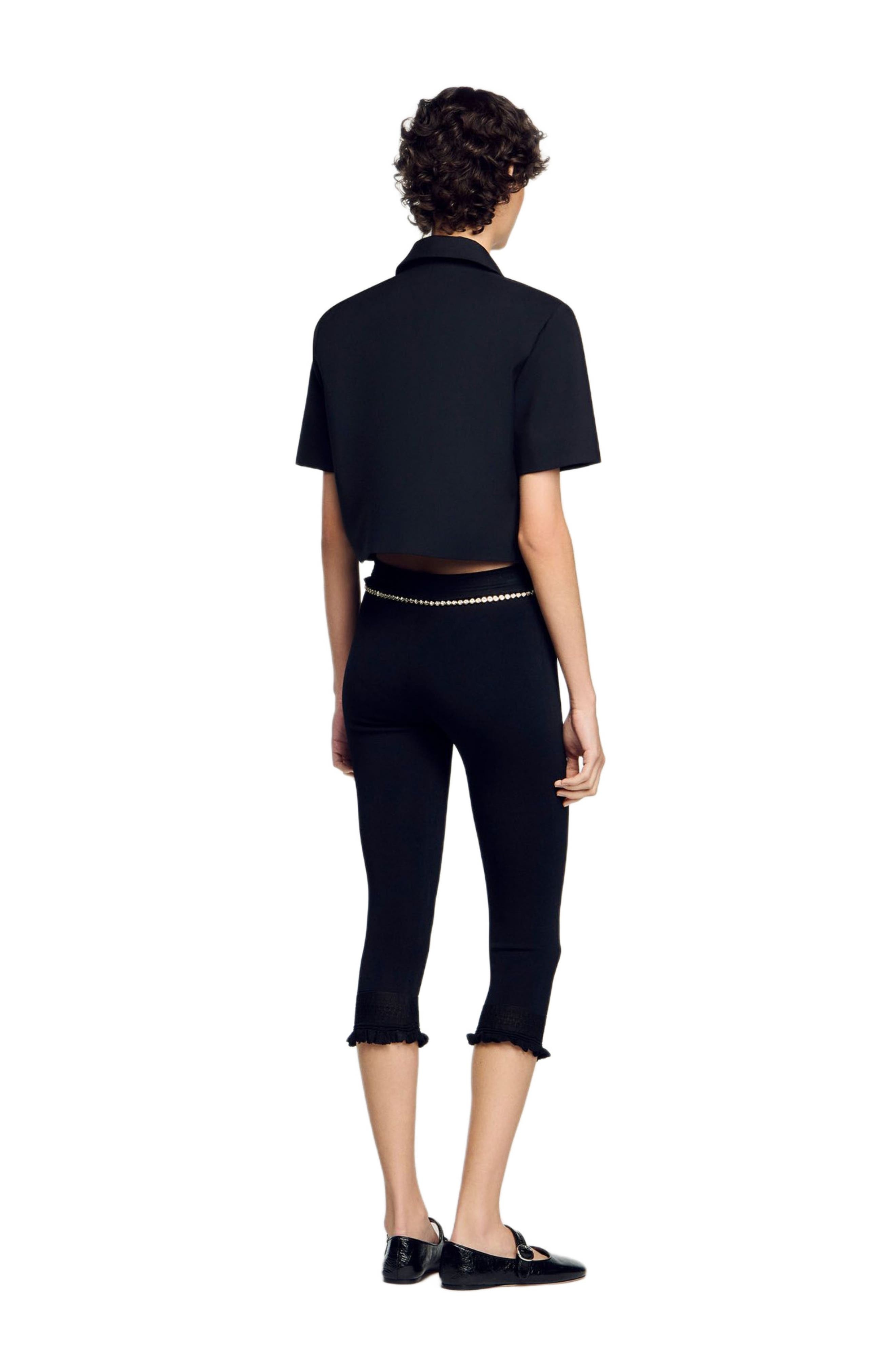 SANDRO Short-sleeved jacket in Black at Nordstrom - 2