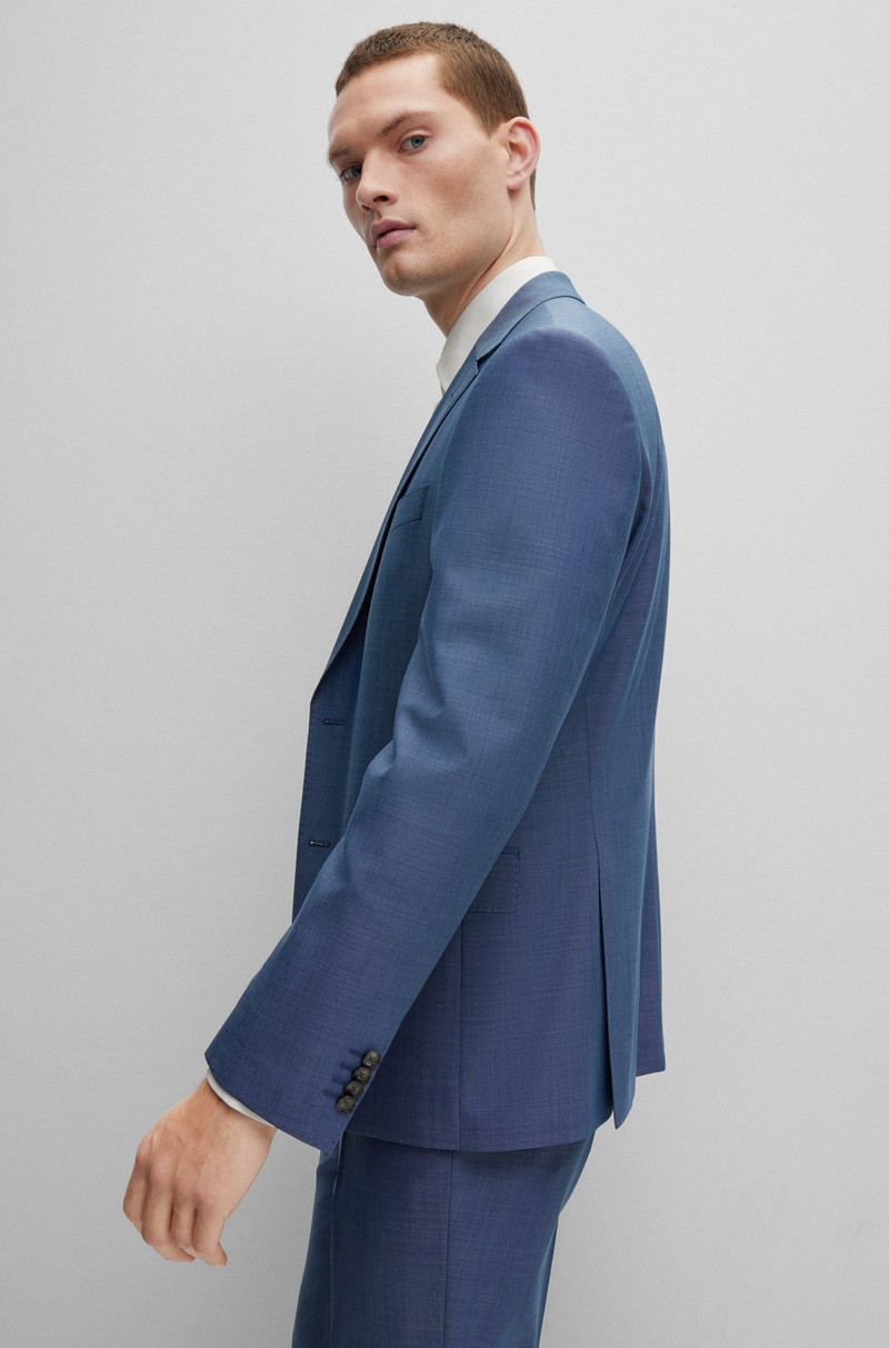 SLIM-FIT SUIT IN WOOL, SILK AND STRETCH 2