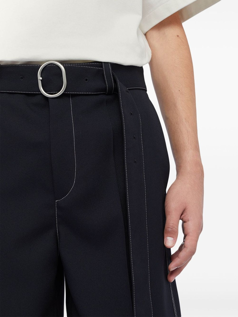 belted pleated shorts 5