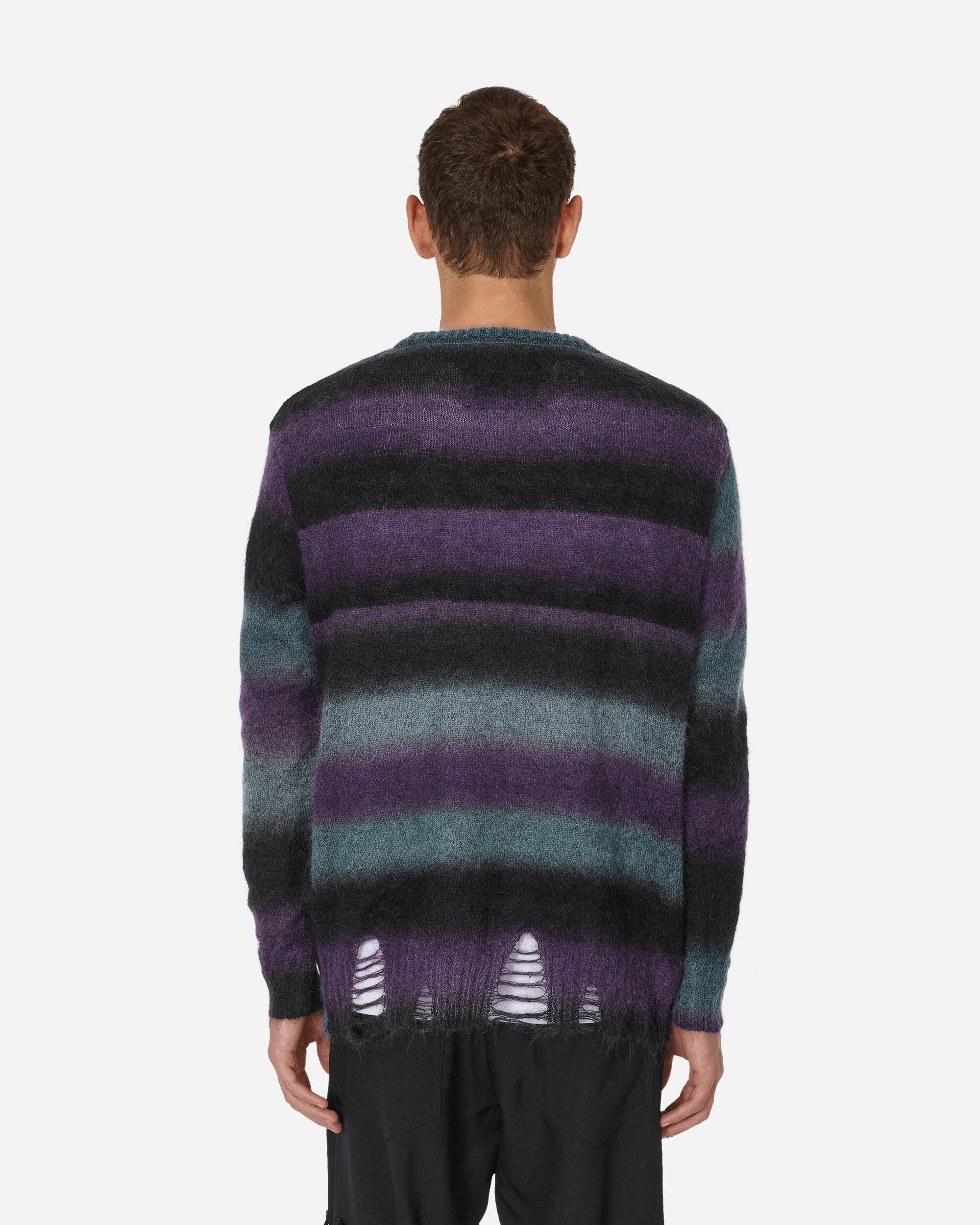 Striped Mohair Oversized Sweater Midnight - 3