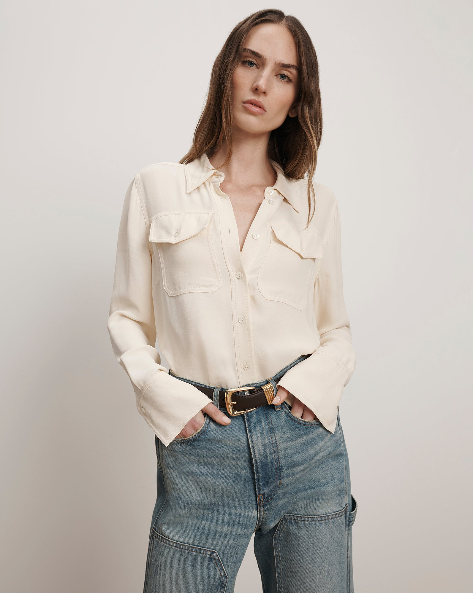 PEPPER BUTTON-DOWN BLOUSE - 2