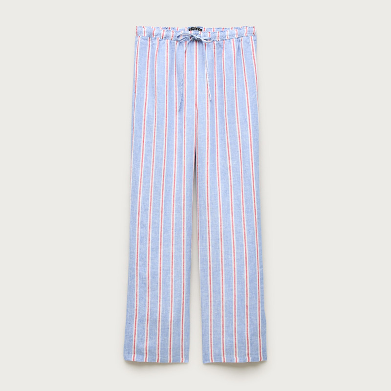 Soleil pant in striped linen 1
