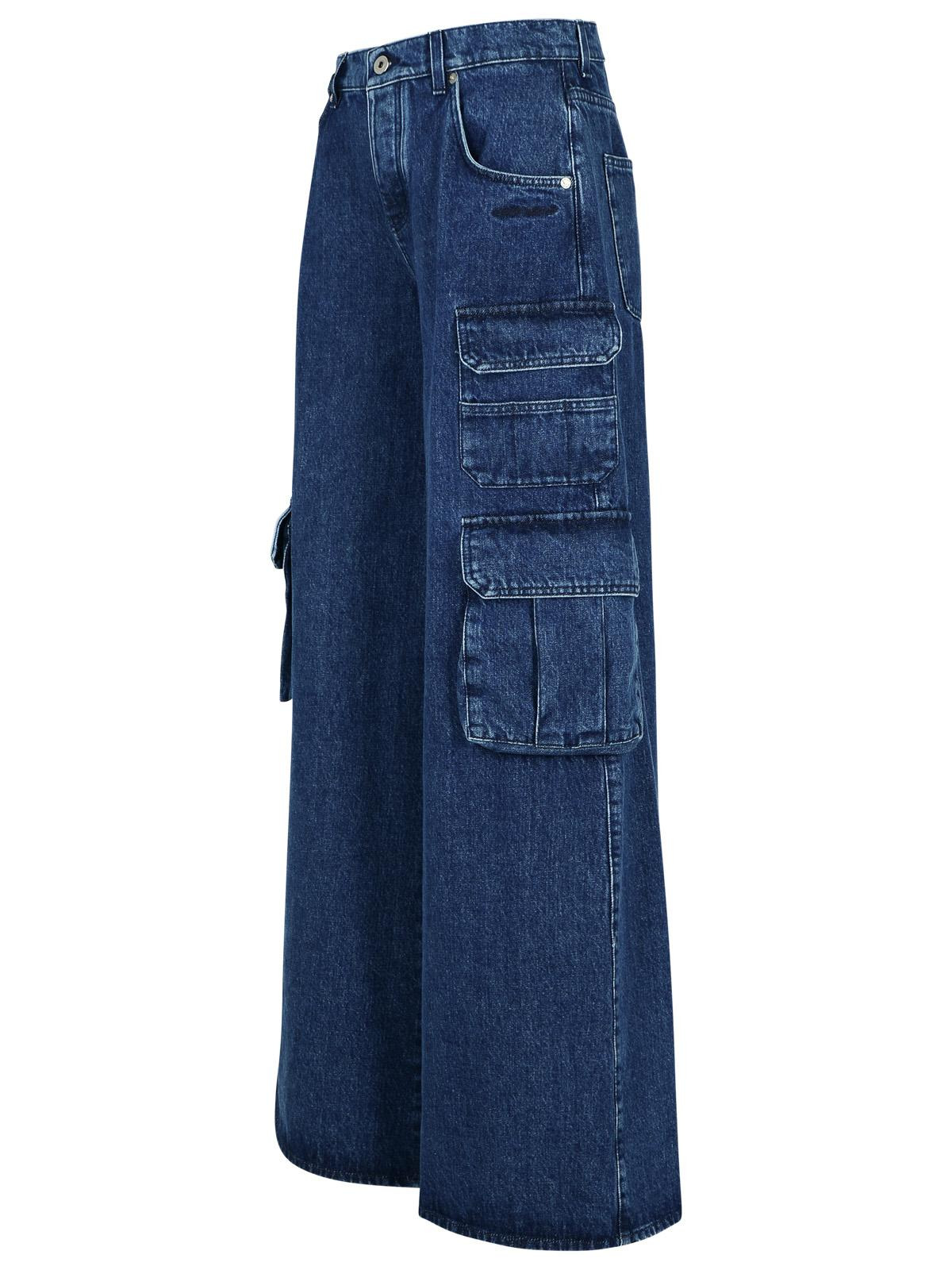 Off-White Cargo 'Baggy' Jeans In Blue Cotton Woman - 2