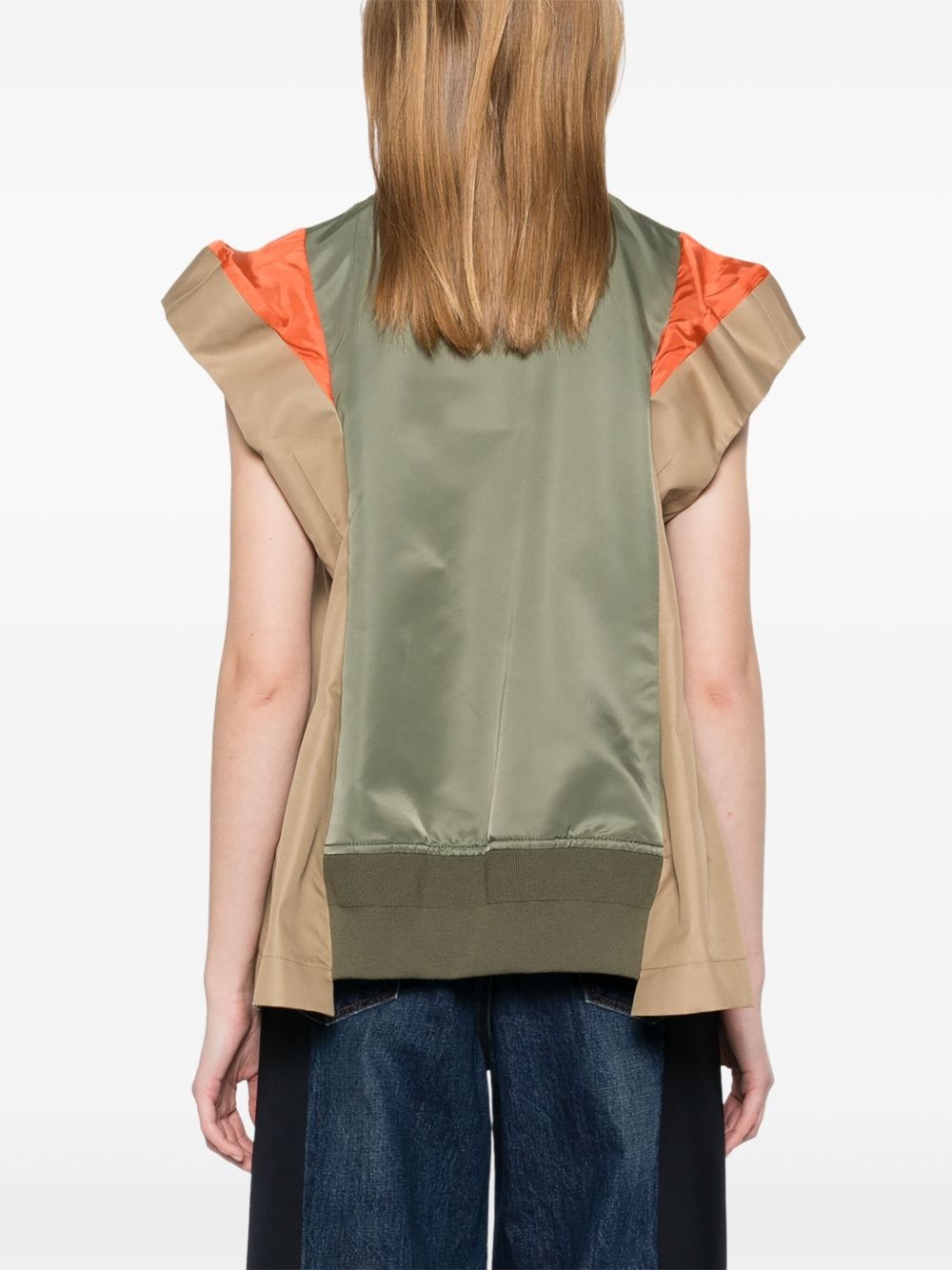 gabardine twill gilet - 4