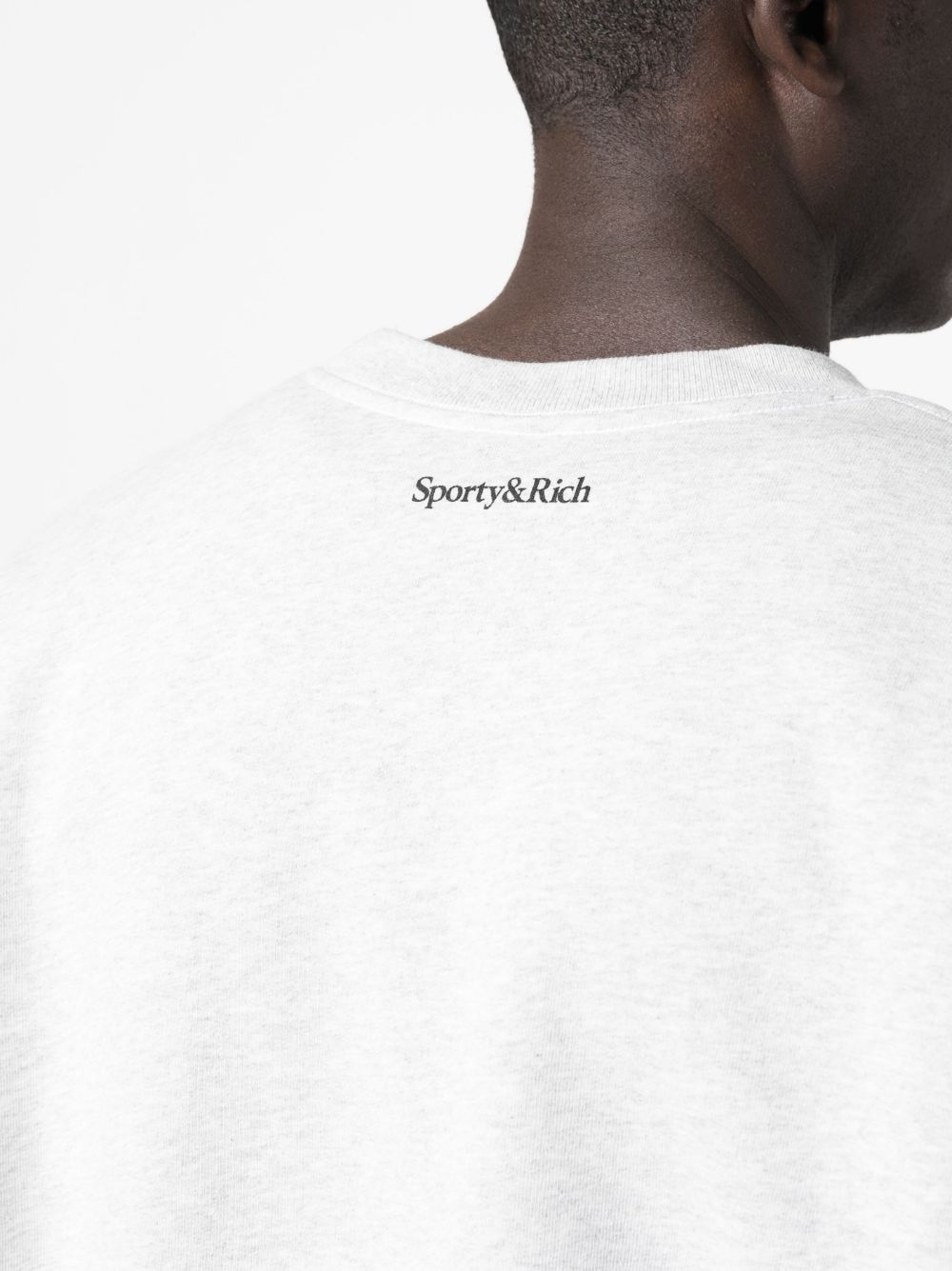 slogan-print cotton sweatshirt - 6