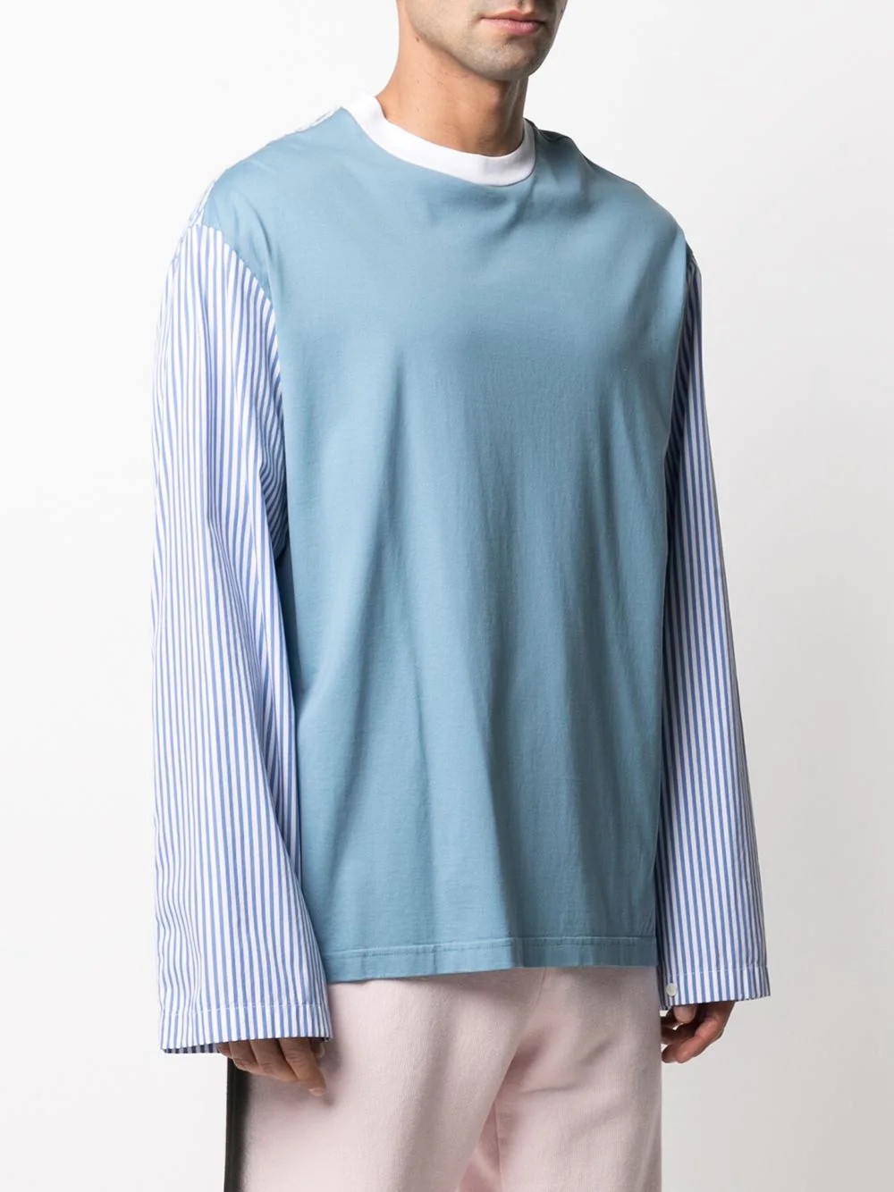 panelled design long-sleeve T-shirt - 3