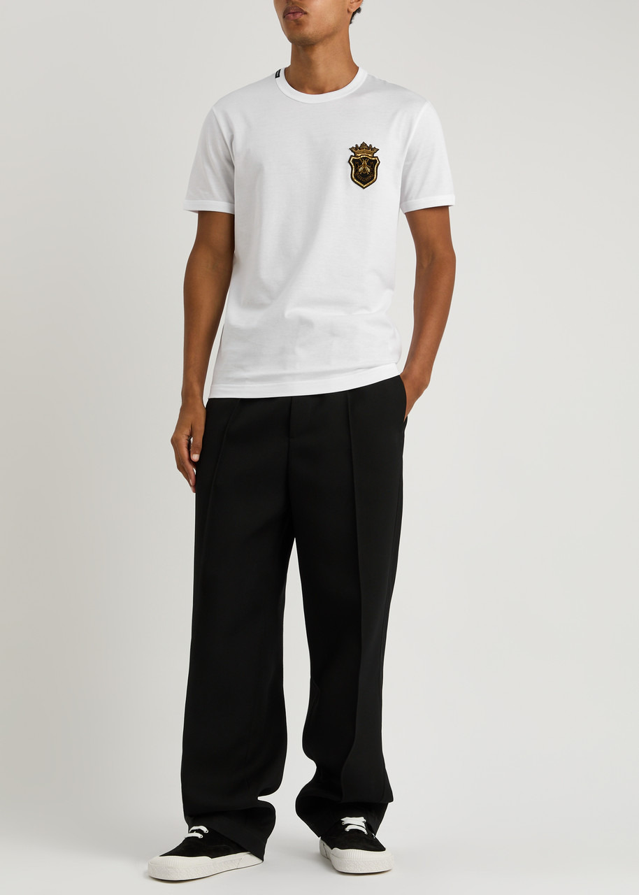 Dolce & Gabbana Logo-appliqué Cotton T-shirt - 4