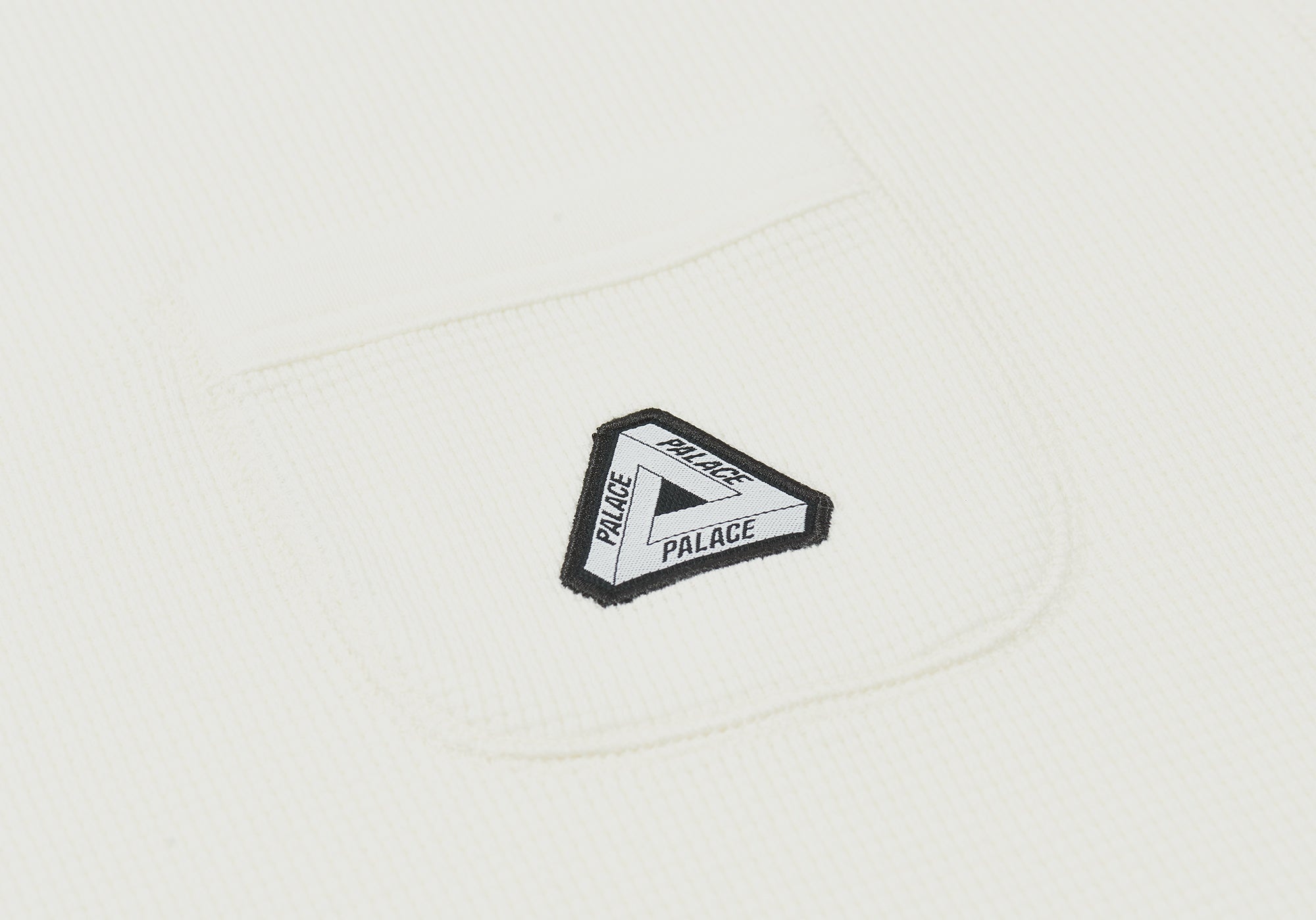 WAFFLE OVERLOCK T-SHIRT NATURAL WHITE - 3