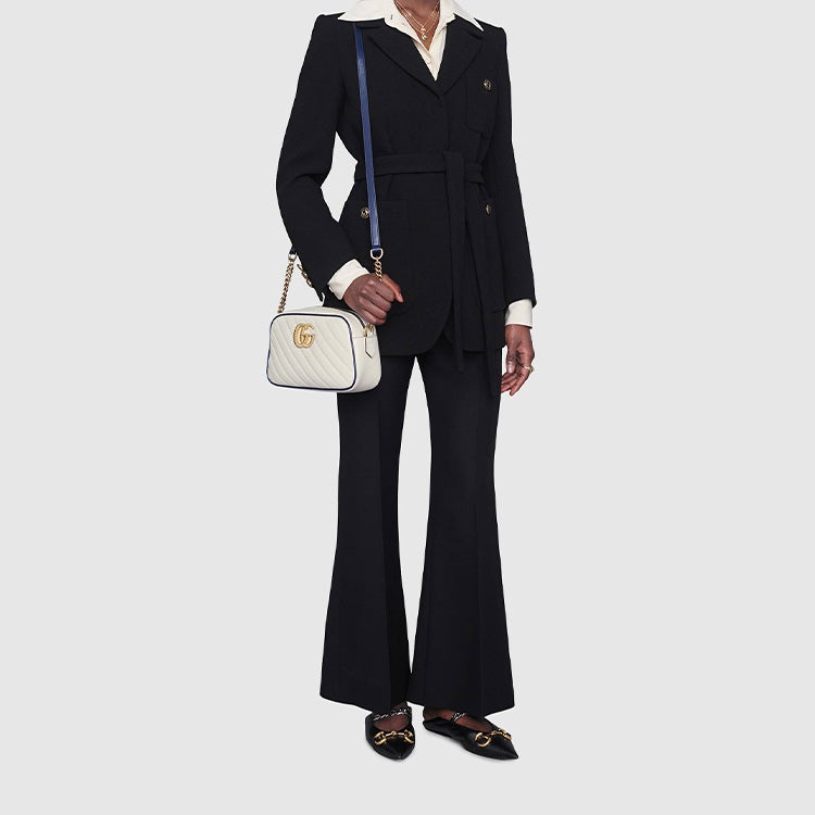 (WMNS) Gucci GG Marmont Series Single-Shoulder Bag Small-Size White 447632-0OLFX-9085 - 9