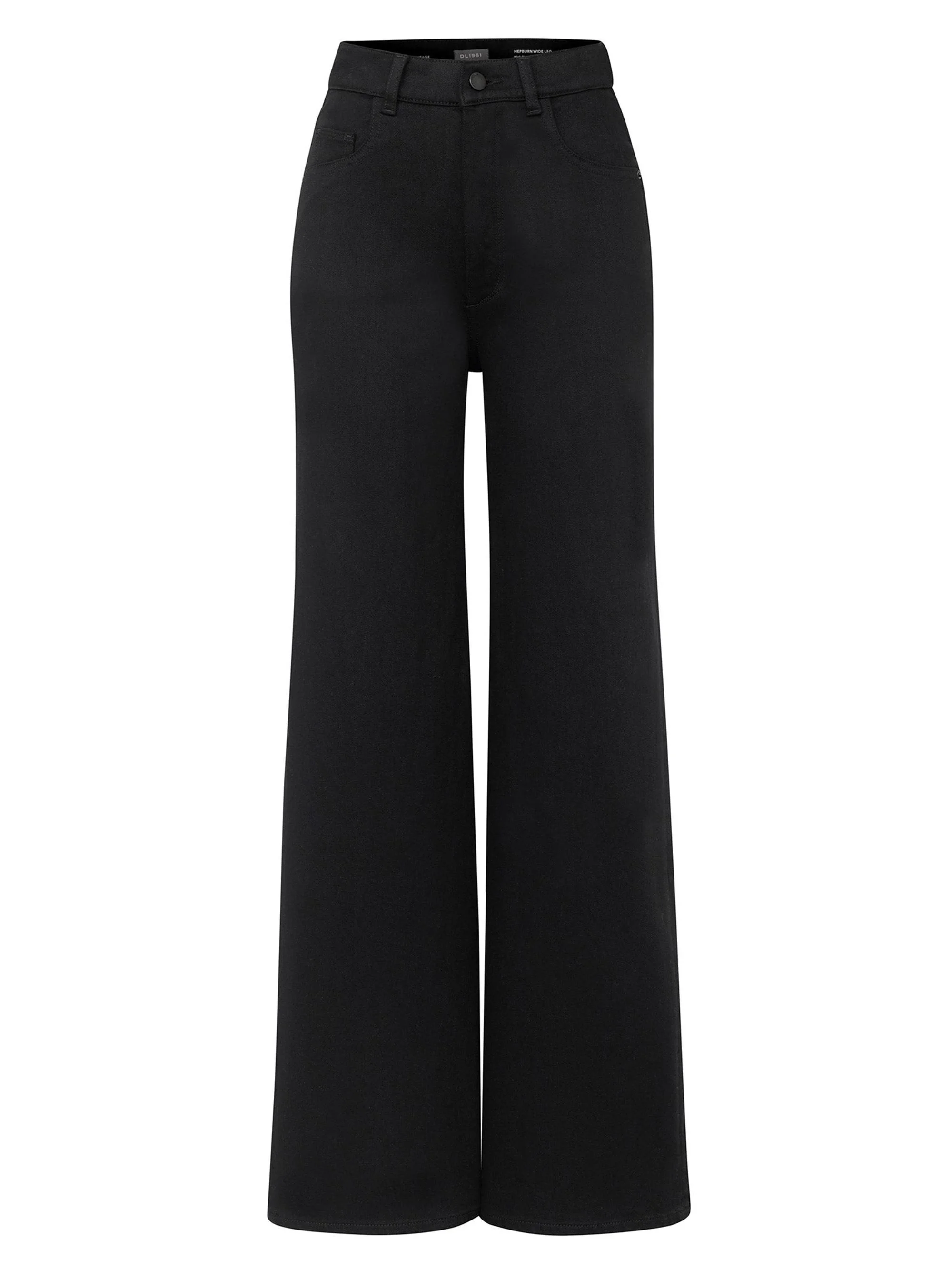 Women's Hepburn Wide Leg High Rise Crop Jeans - Jet Black - 1
