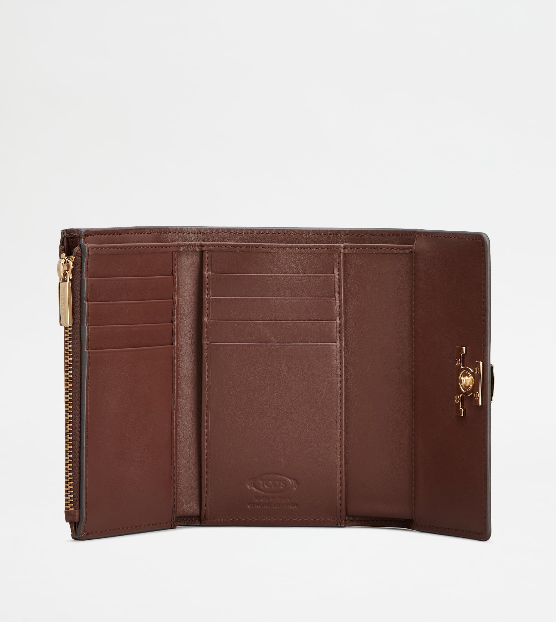 T TIMELESS WALLET IN LEATHER - GREY - 2
