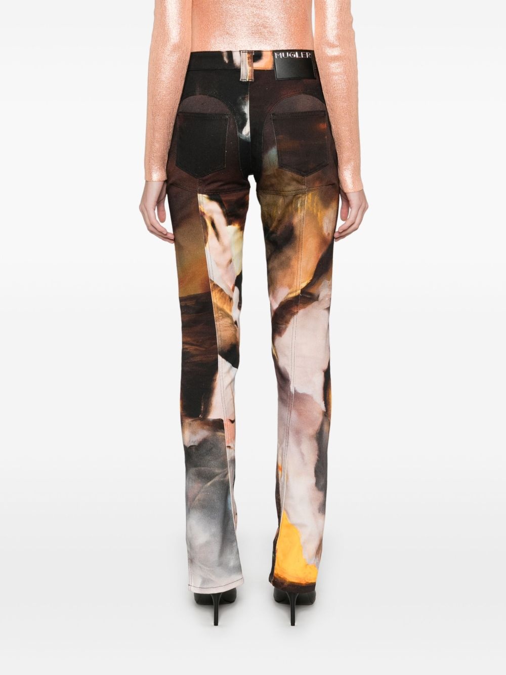 x Ambera Wellmann sunset-printed jeans - 4