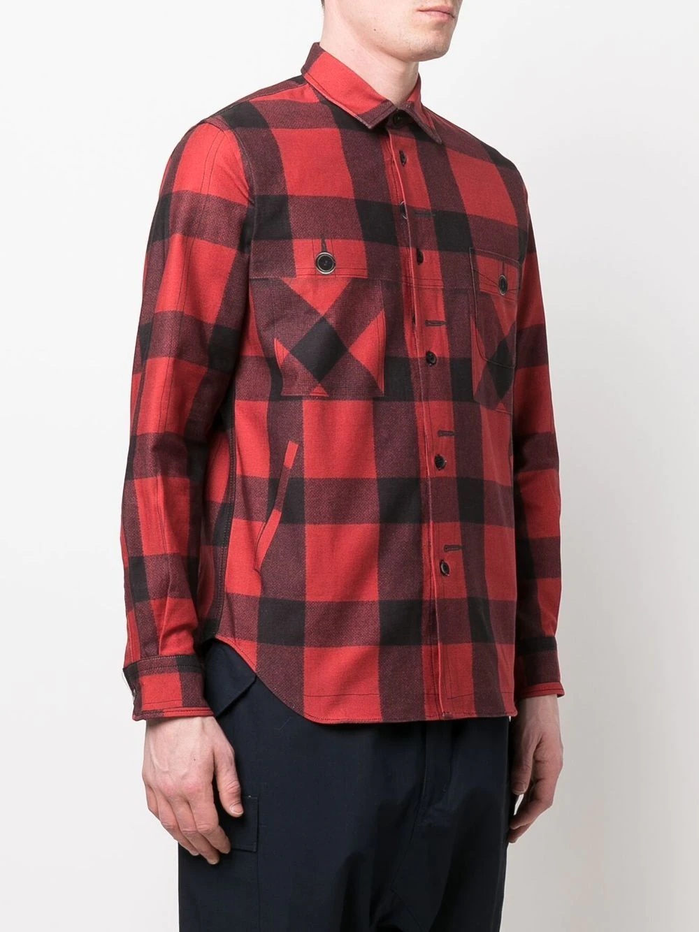 check-pattern shirt - 3