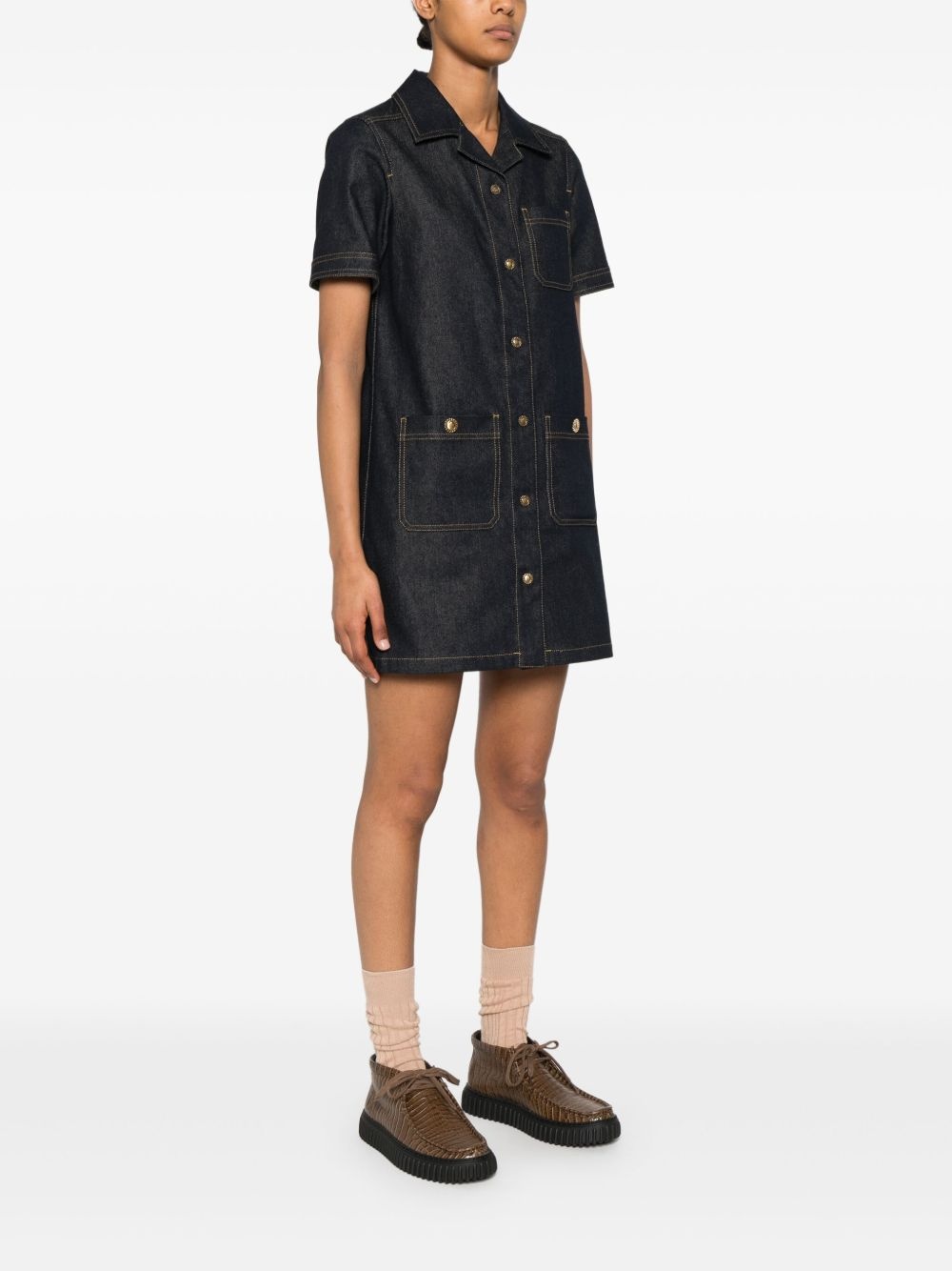 denim mini dress - 3