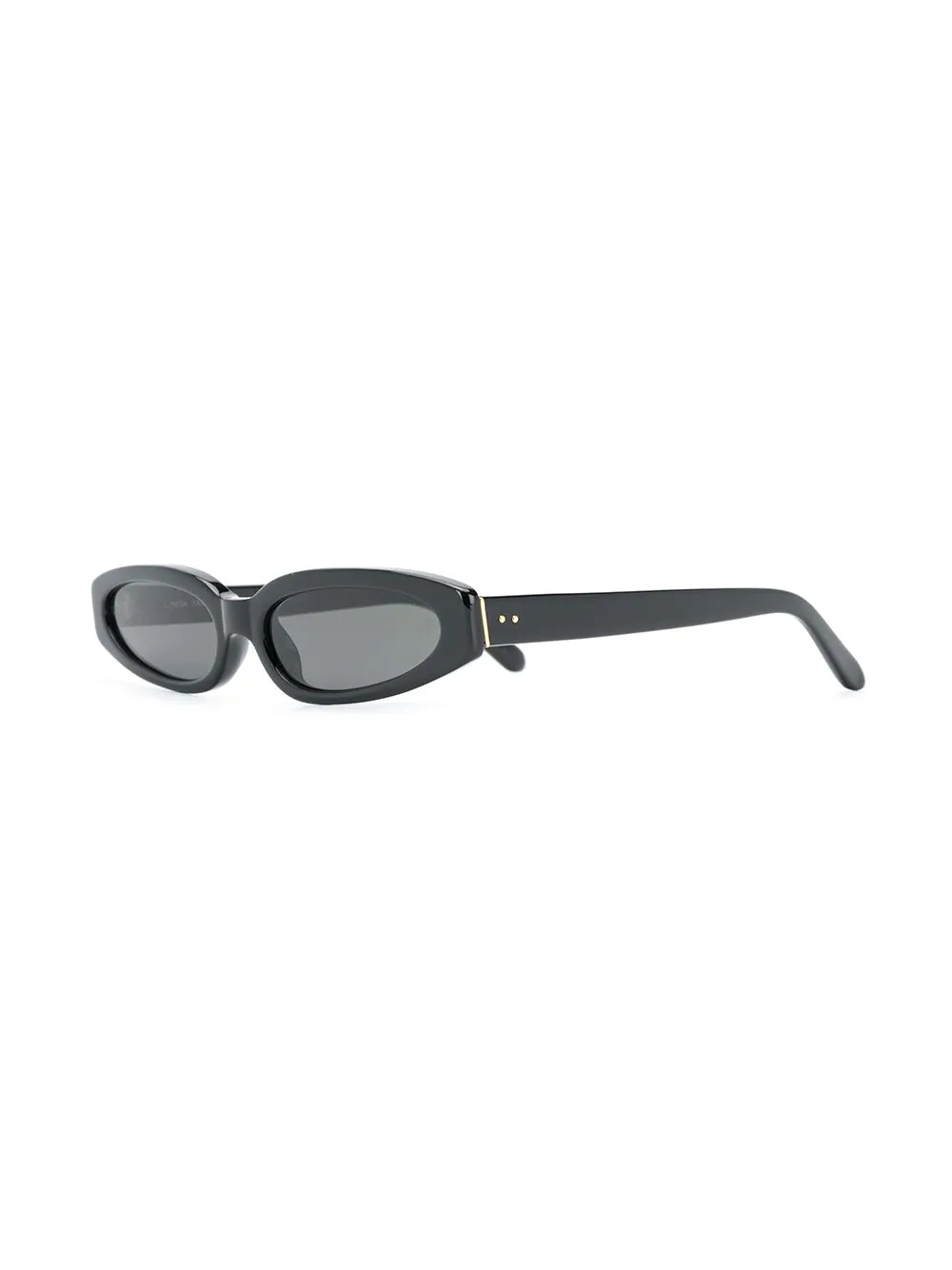 slim oval frame sunglasses - 2