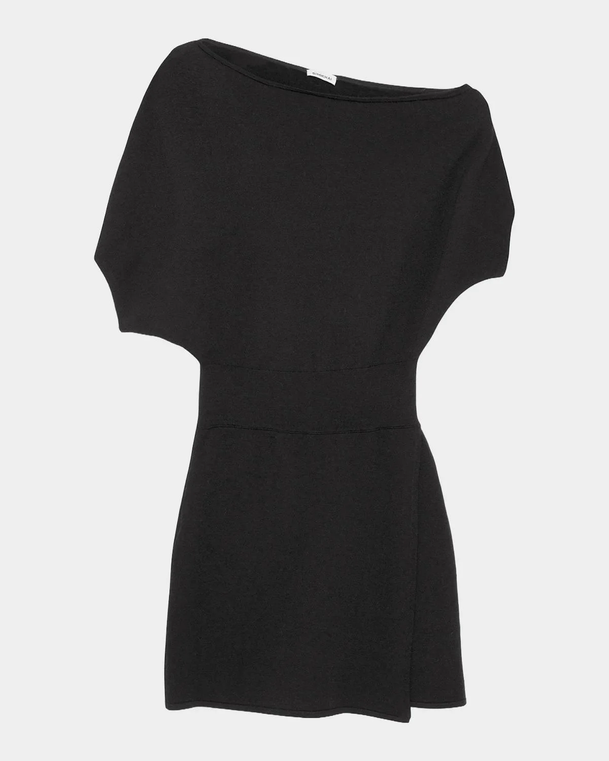 Shania Faux-Wrap Wool-Blend Mini Dress - 1