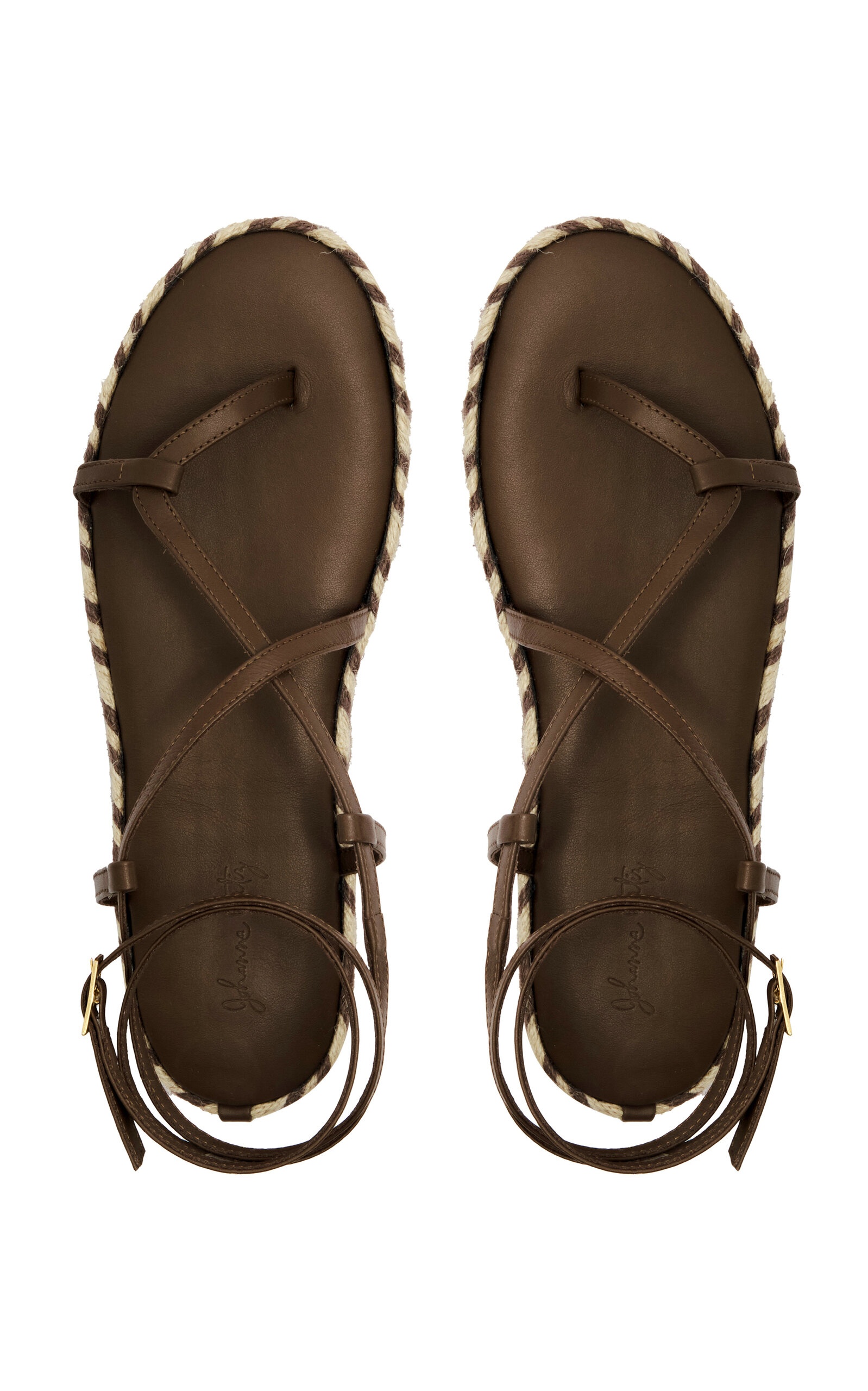 Barbor Leather Platform Sandals brown - 5