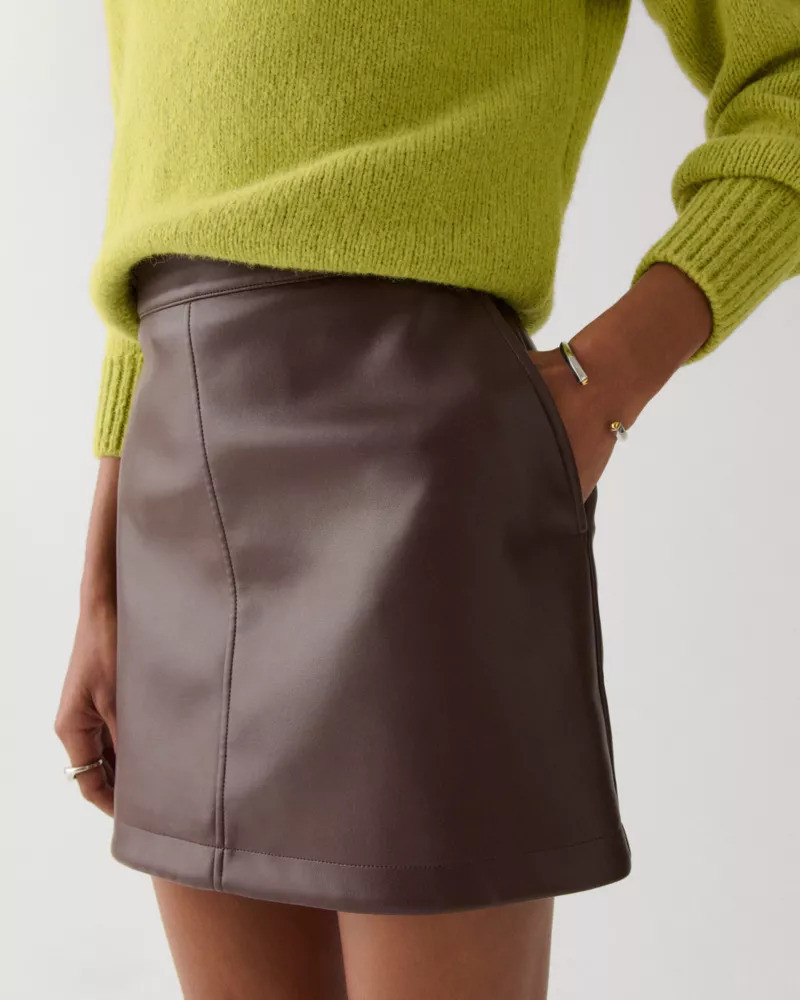 Faux Nappa Mini Skirt 3