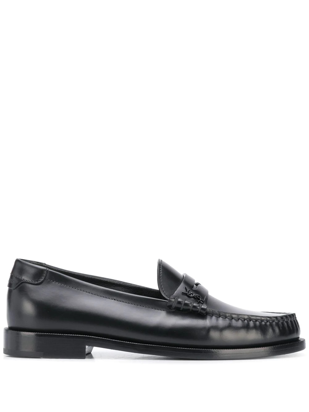 monogram leather loafers - 1