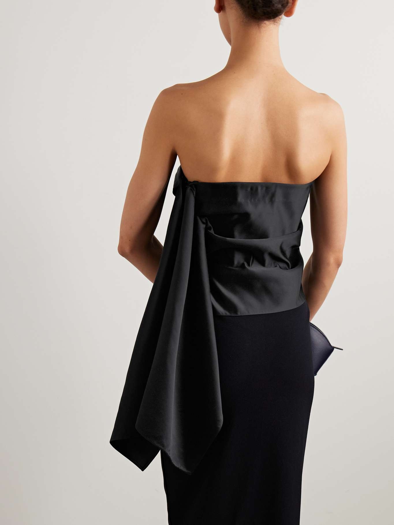 Nana strapless draped satin top - 3