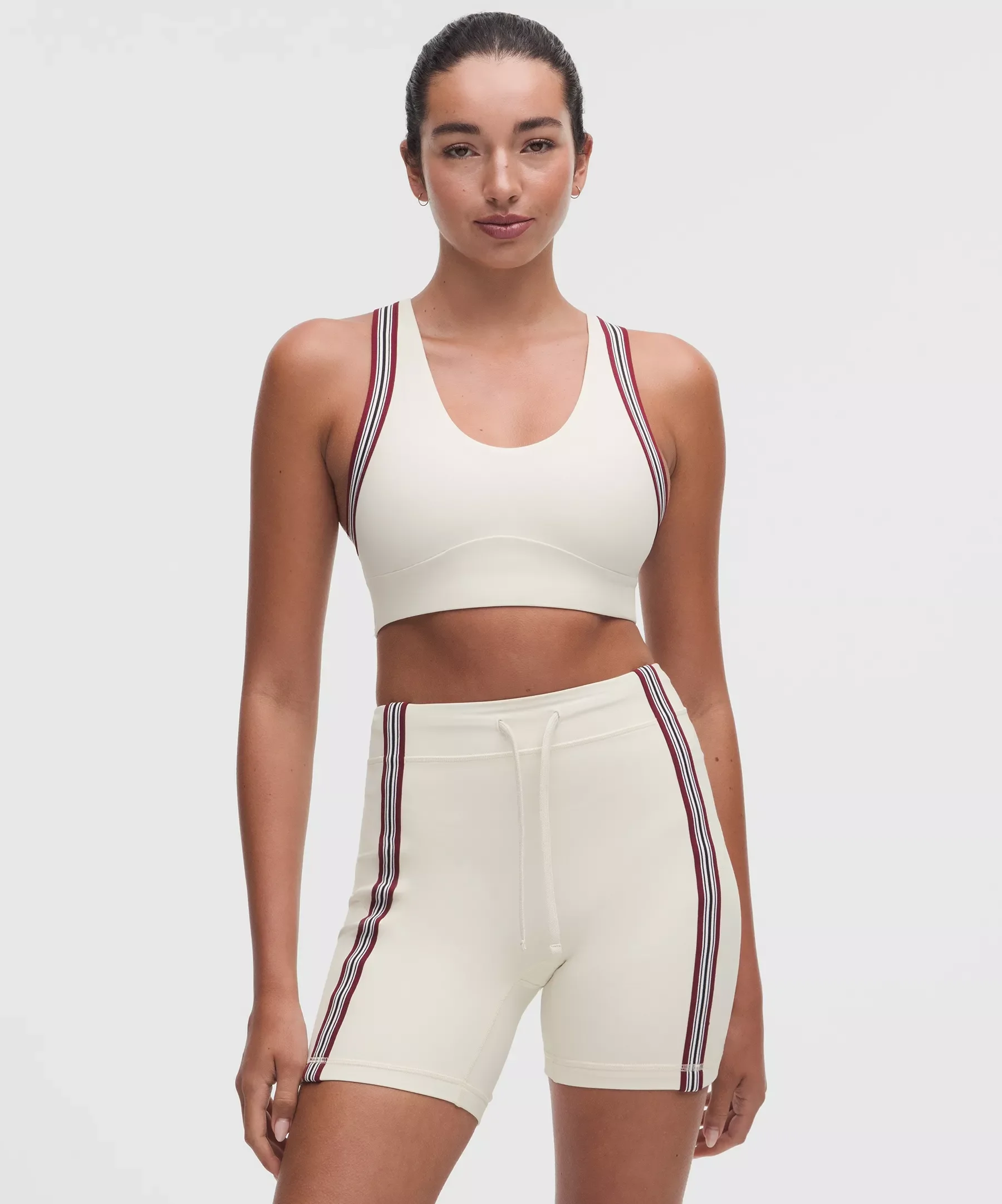Groove Yoga Bra Light Support, B/C Cup *Striped Trim - 1