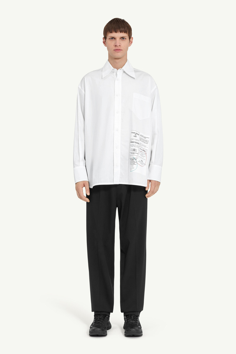 MM6 Maison Margiela Newspaper print shirt outlook