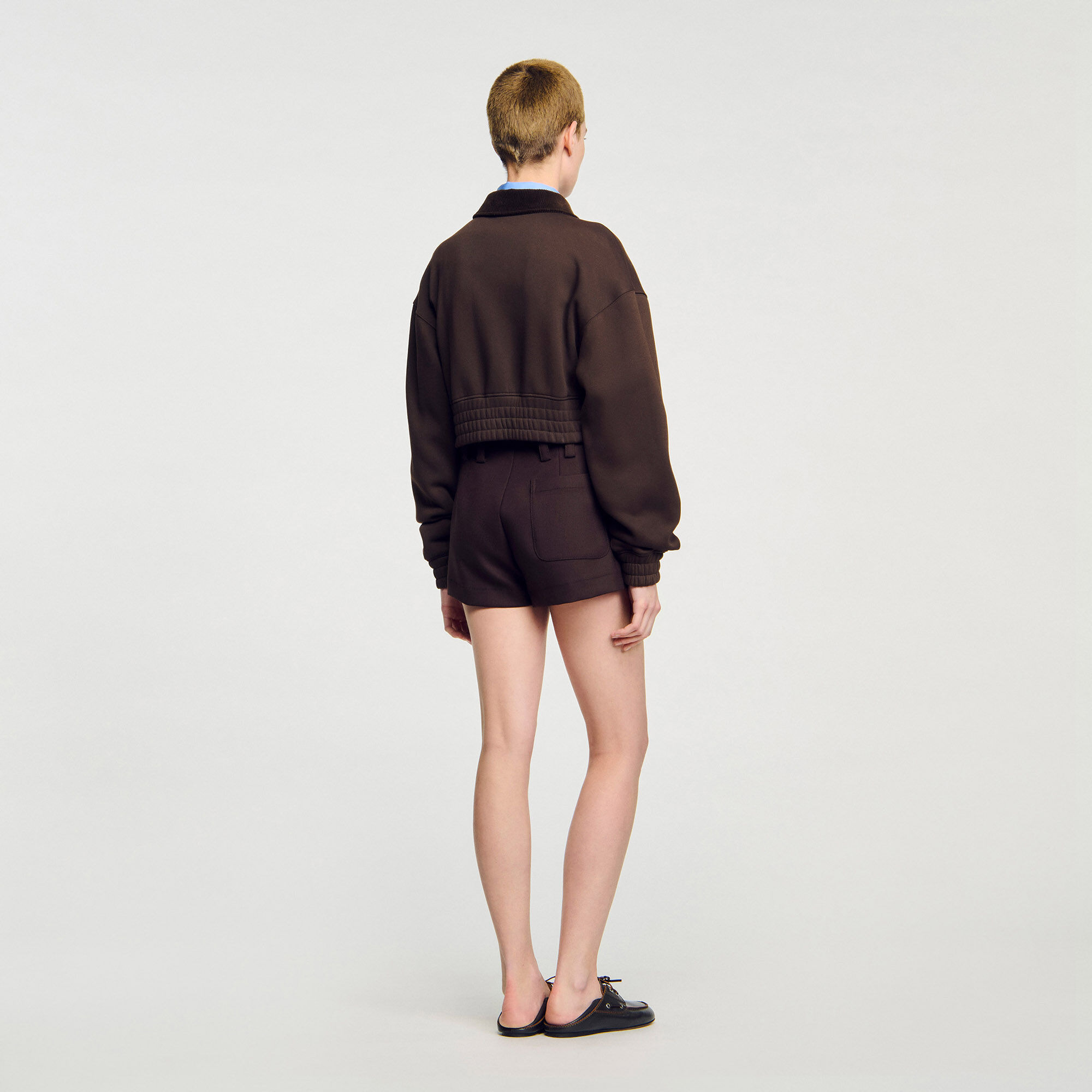 CROPPED DUAL-FABRIC JACKET - 5