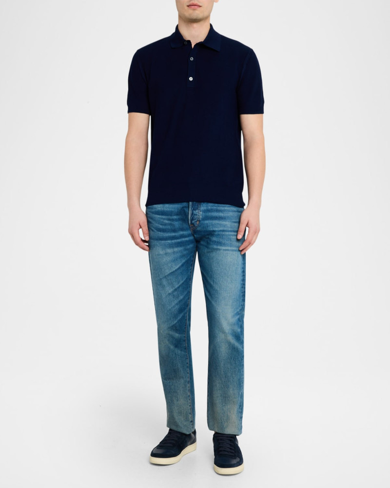 TOM FORD Men's Classic-Fit Cotton Pique Polo Shirt outlook