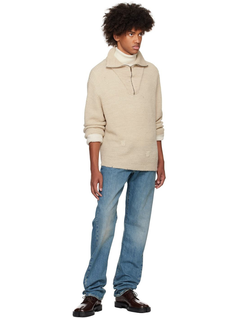Maison Margiela Beige Summer Shetland Knit Sweater outlook