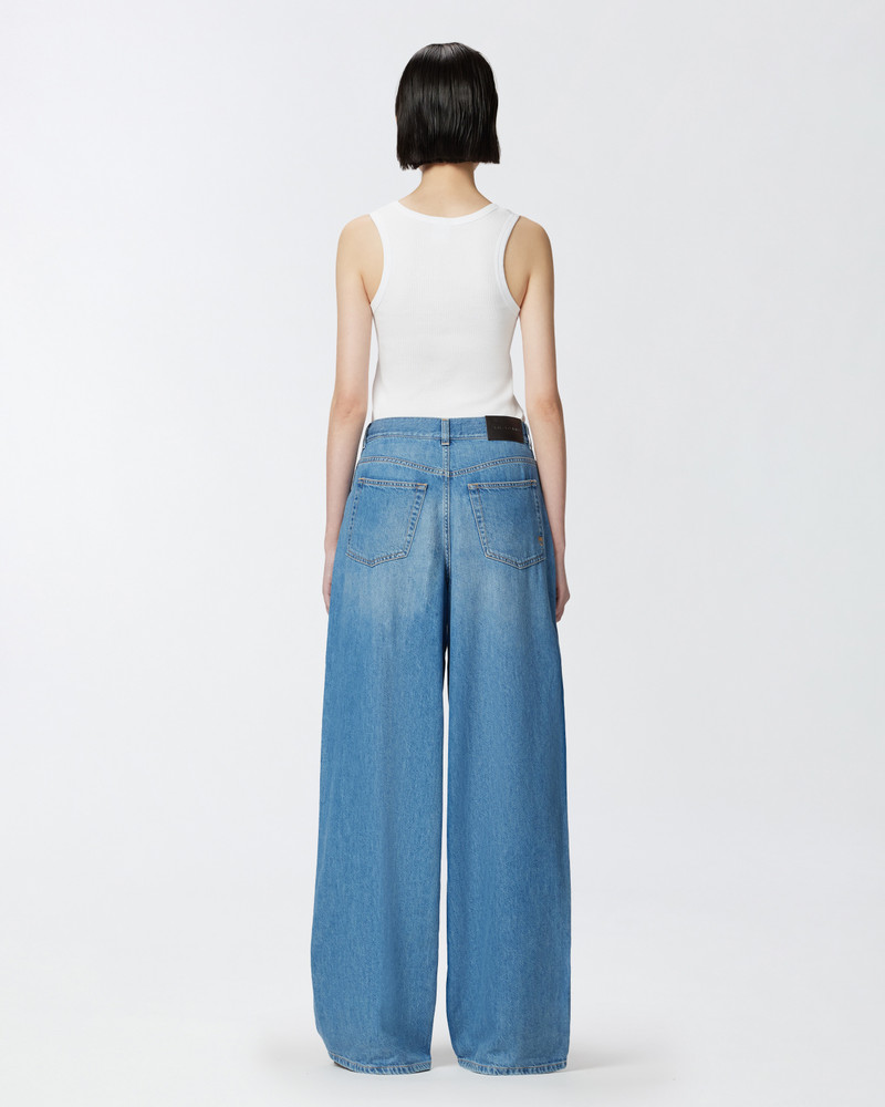 MEDIUM-LIGHT DENIM PALAZZO JEANS 4