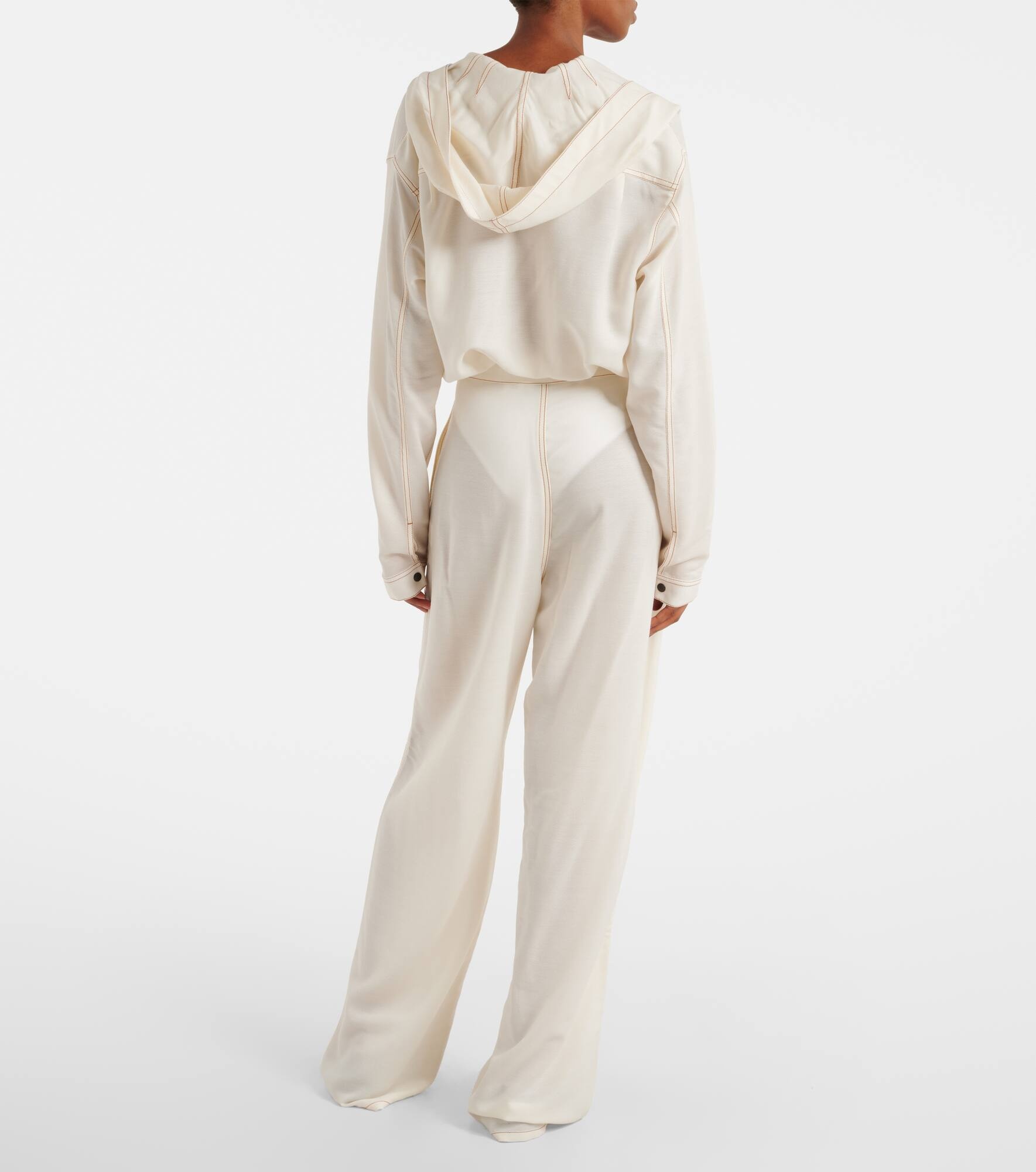 High-rise wool-blend wide-leg pants - 3