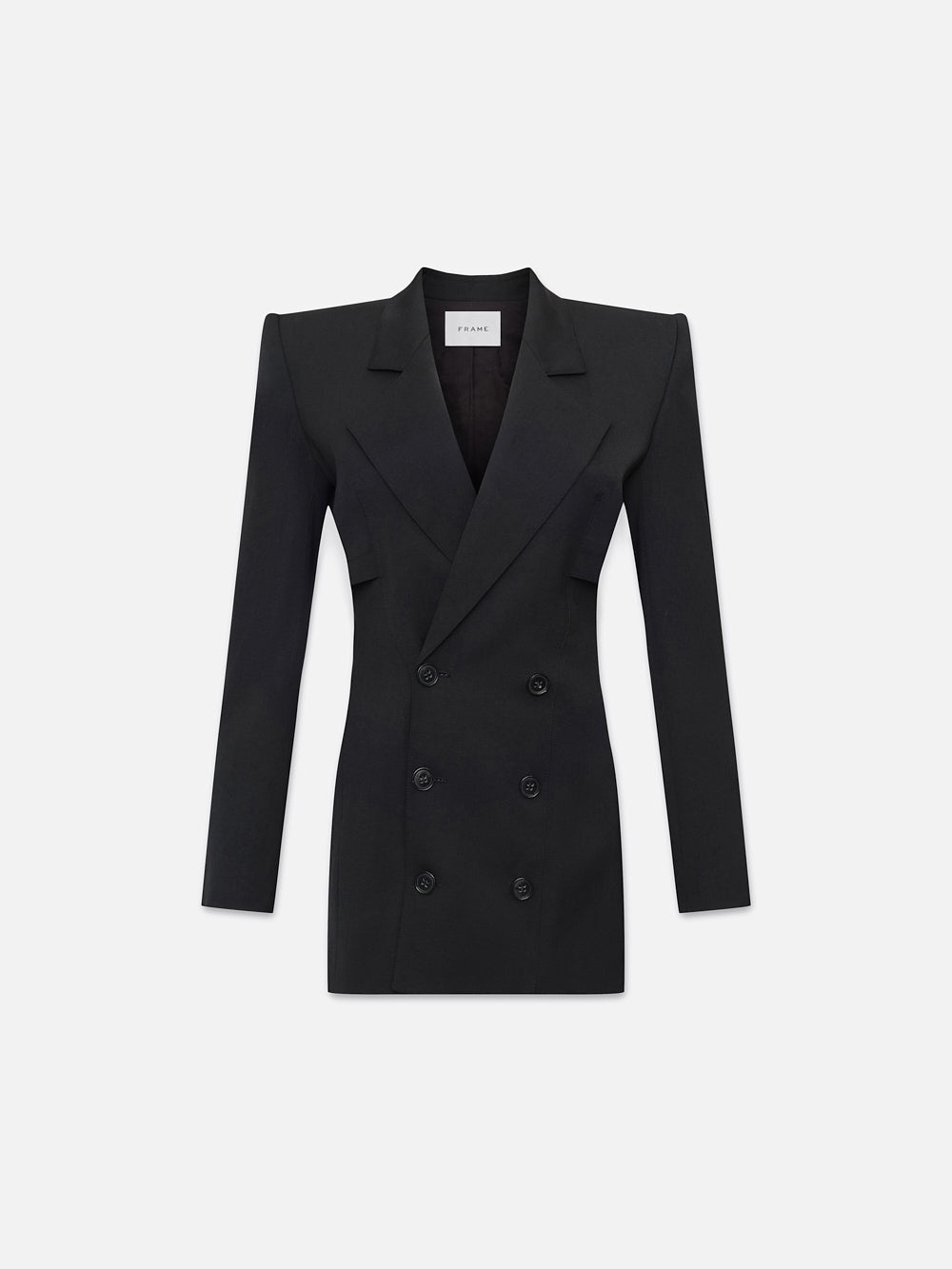 Fitted Storm Flap Blazer in Black - 1