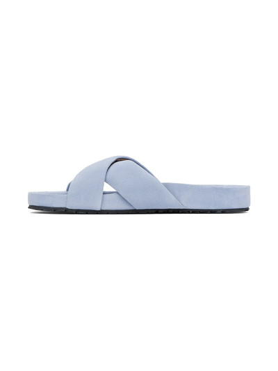 WALES BONNER Blue Criss-Cross Sandals outlook