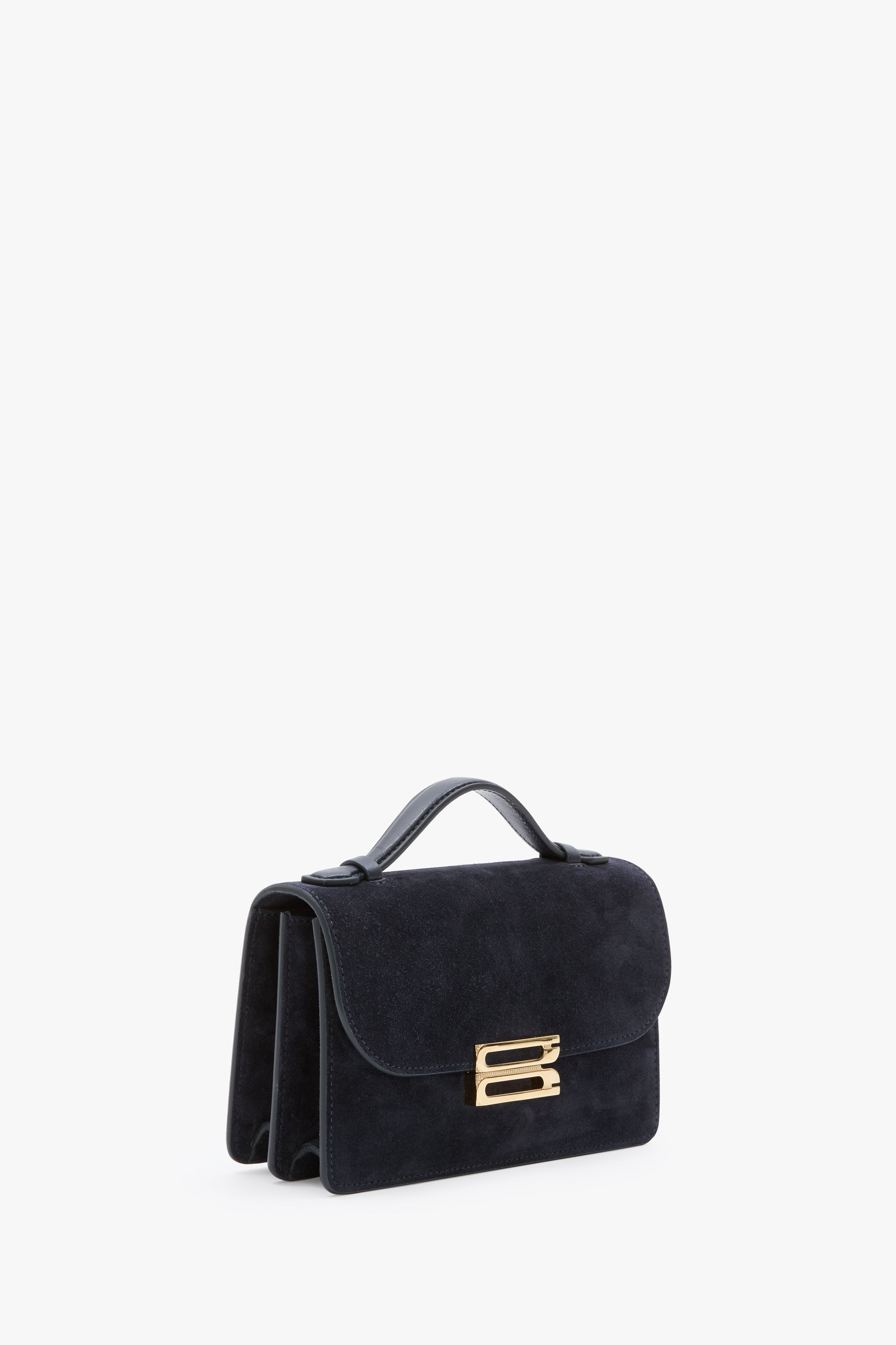 Mini Dorian Bag In Navy Suede - 3
