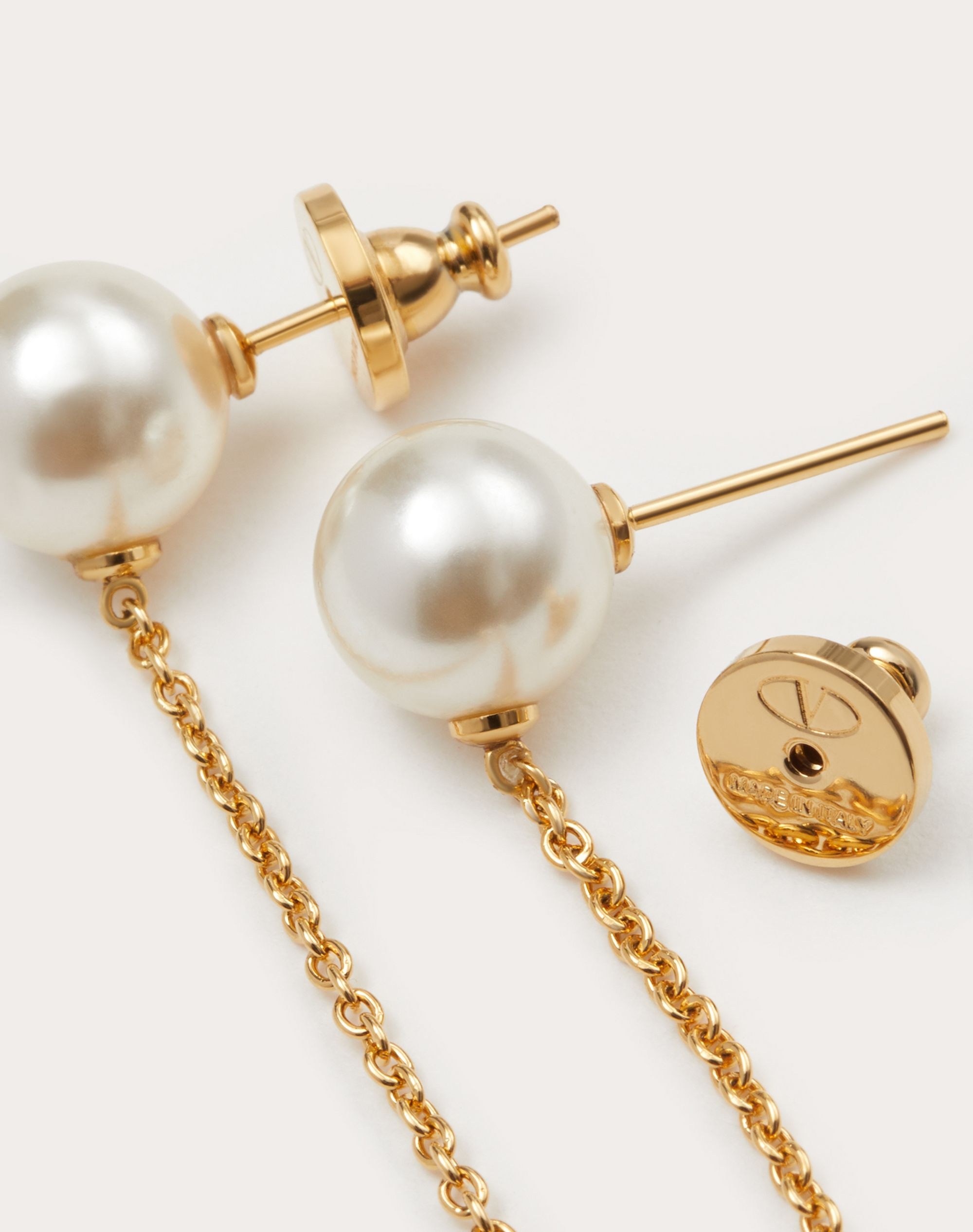 VLogo Signature earrings with pearls - 4