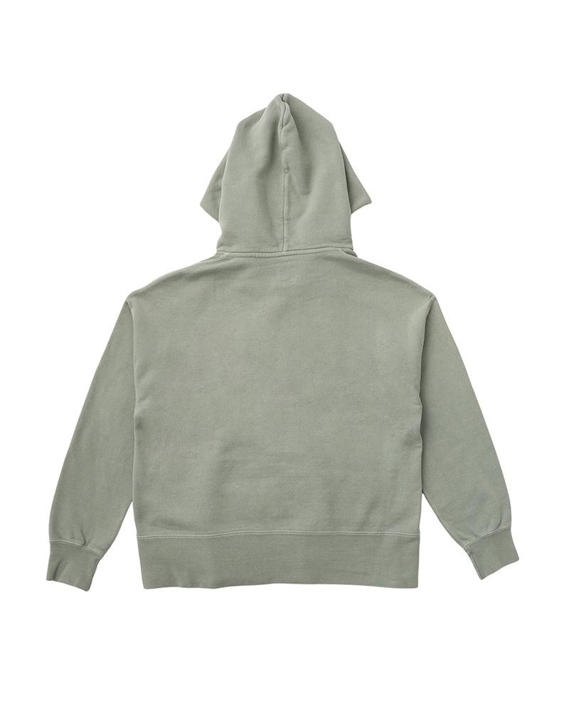 visvim COURT HOODIE P.O. DMGD GREEN outlook